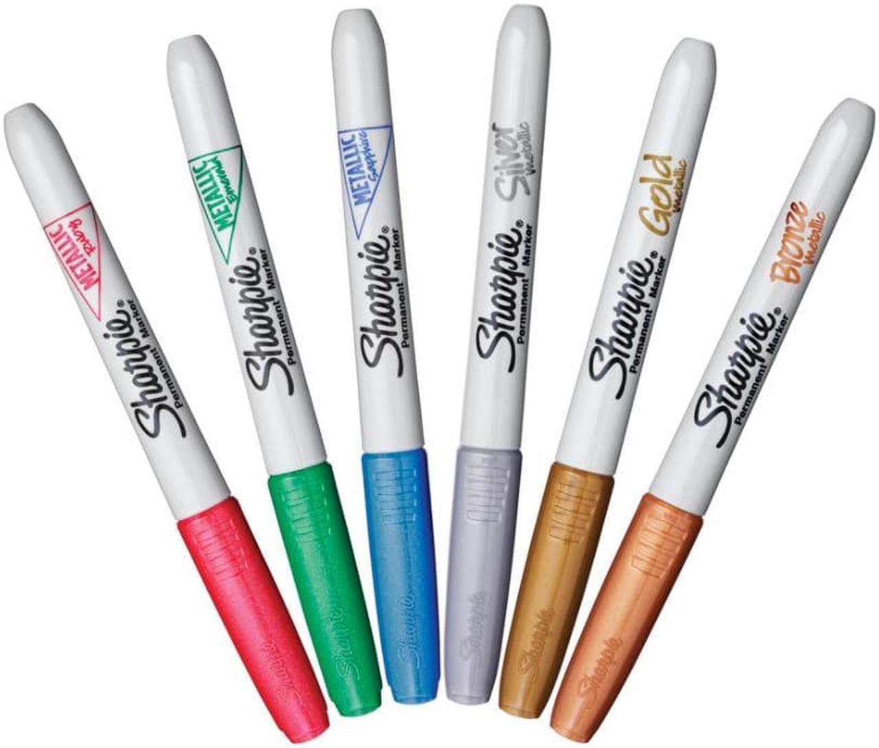 Alt view image 6 of 20 - Sharpie Metallic Markers Fine 6/ST Assorted 2029678