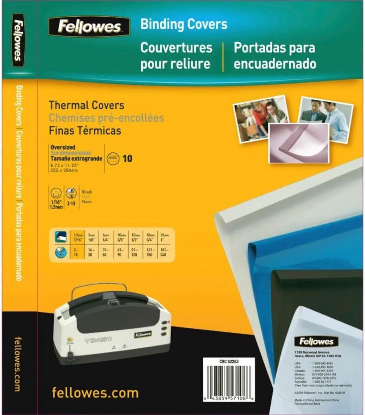 Alt view image 5 of 20 - Fellowes 5225301 Binding Cover