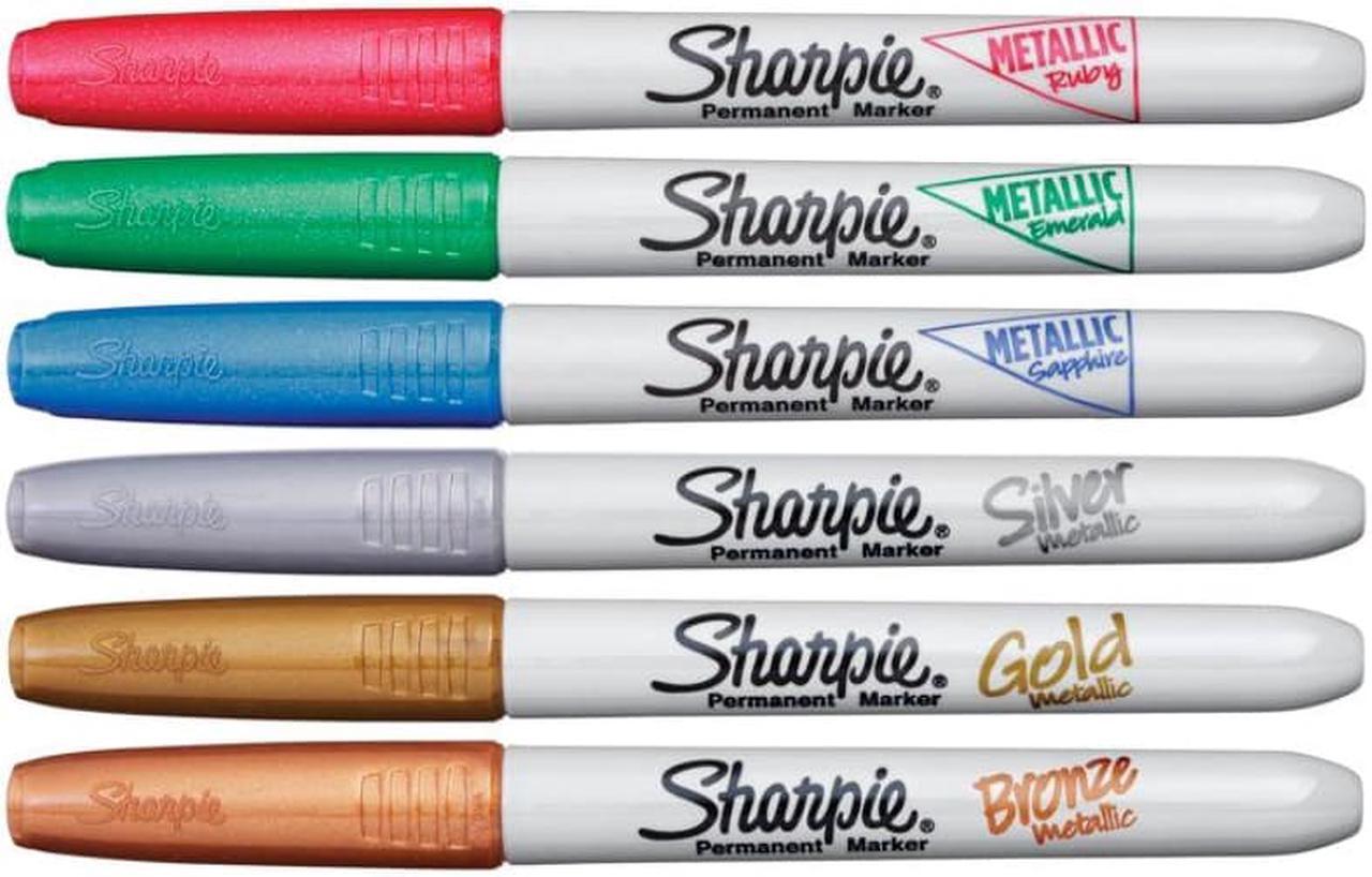 Alt view image 4 of 20 - Sharpie Metallic Markers Fine 6/ST Assorted 2029678