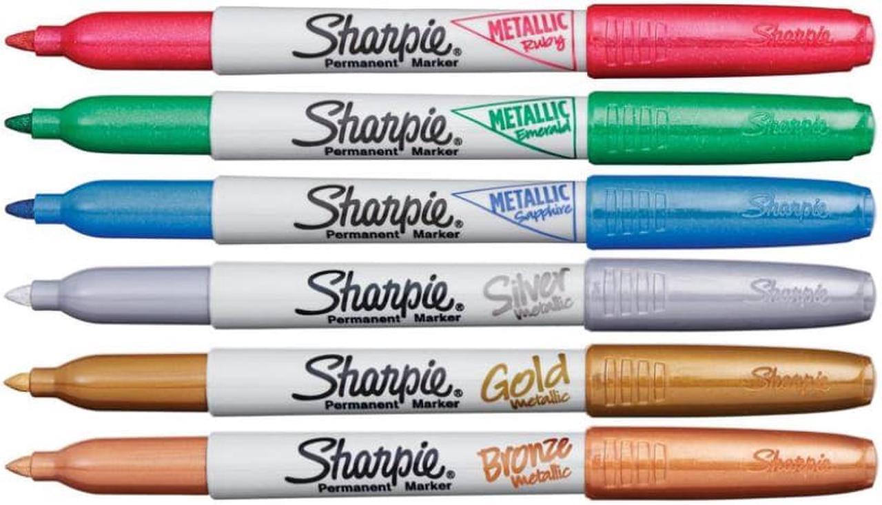 Alt view image 5 of 20 - Sharpie Metallic Markers Fine 6/ST Assorted 2029678