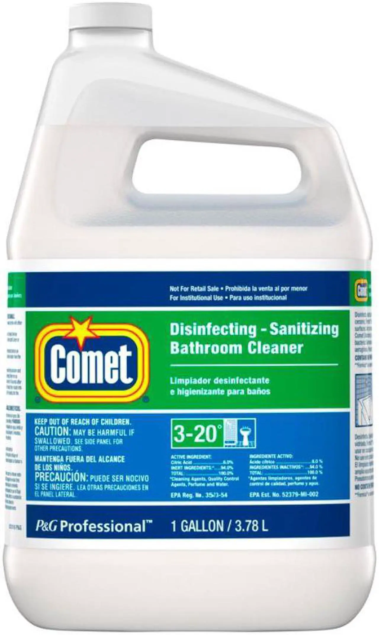 Alt view image 7 of 16 - Comet Disinfecting-Sanitizing Bathroom Cleaner One Gallon Bottle 1/Carton