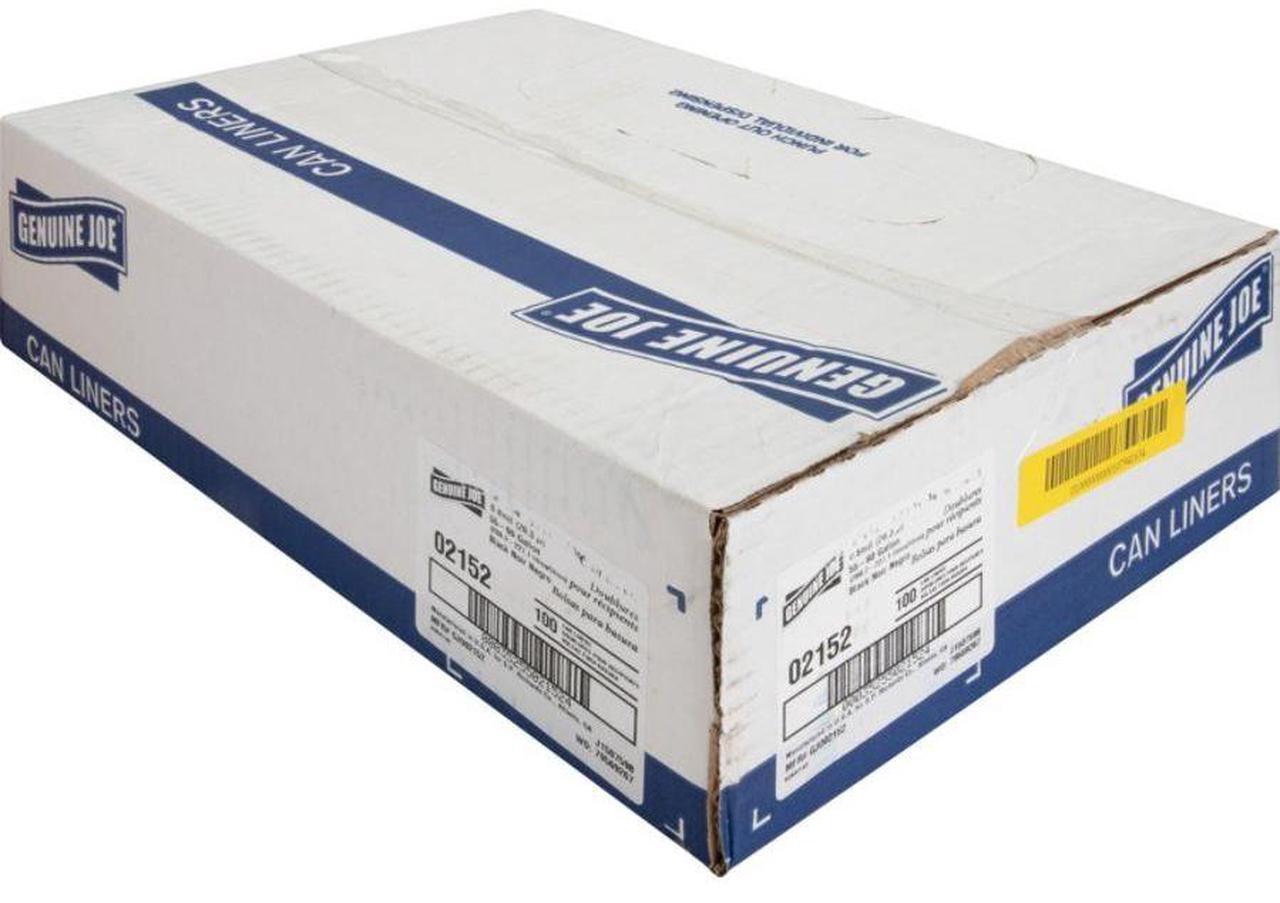 Alt view image 9 of 17 - Genuine Joe Two-Ply Can Liner 55-60Gal 0.9mil 38"x58" 100/PK BNBK 02152