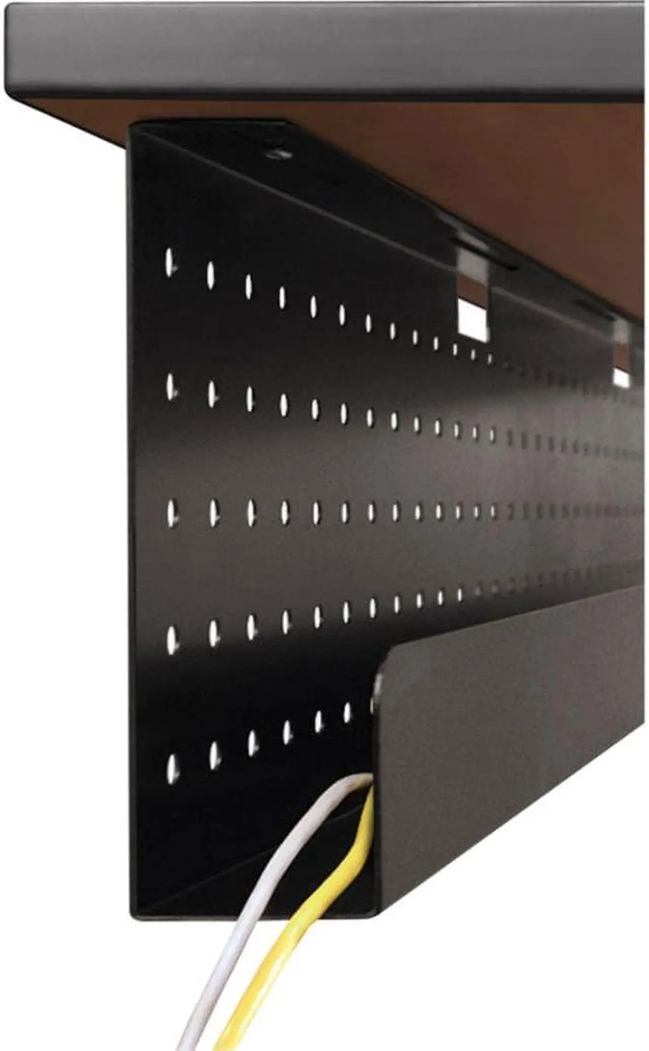 Alt view image 6 of 10 - Lorell 60684 Rectangular Training Table Modesty Panel 42" Width x 3" Depth x 10" Height - Steel - Black