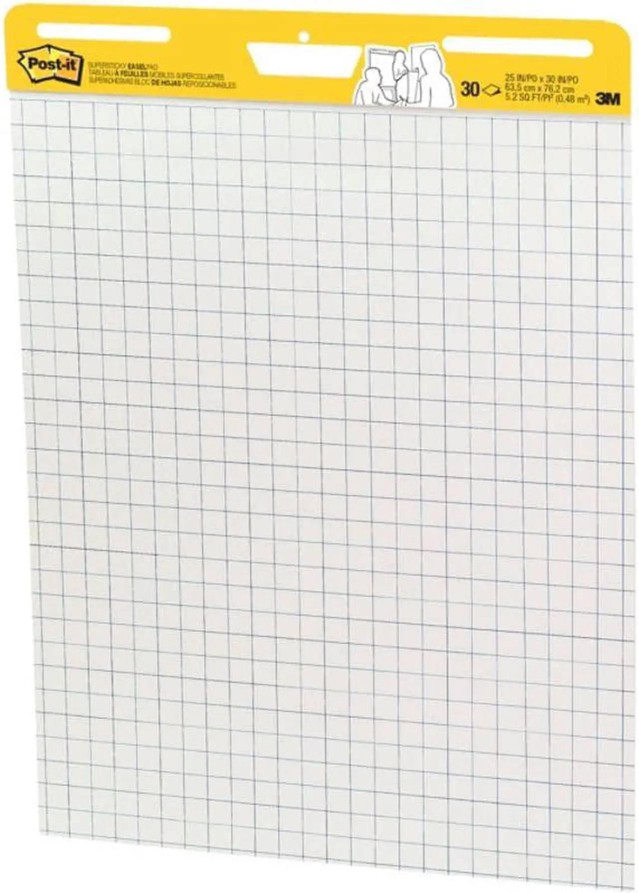 Alt view image 5 of 7 - Post-it® Super Sticky Easel Pad, With 1" Grid Lines, 25" x 30", White, Pad Of 30 Sheets