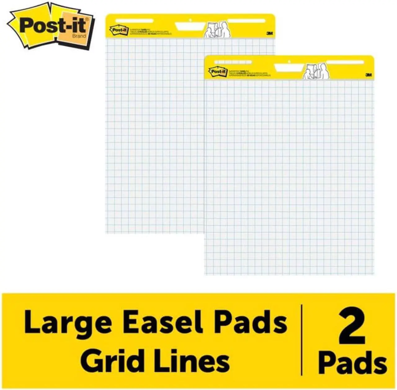 Alt view image 3 of 7 - Post-it® Super Sticky Easel Pad, With 1" Grid Lines, 25" x 30", White, Pad Of 30 Sheets