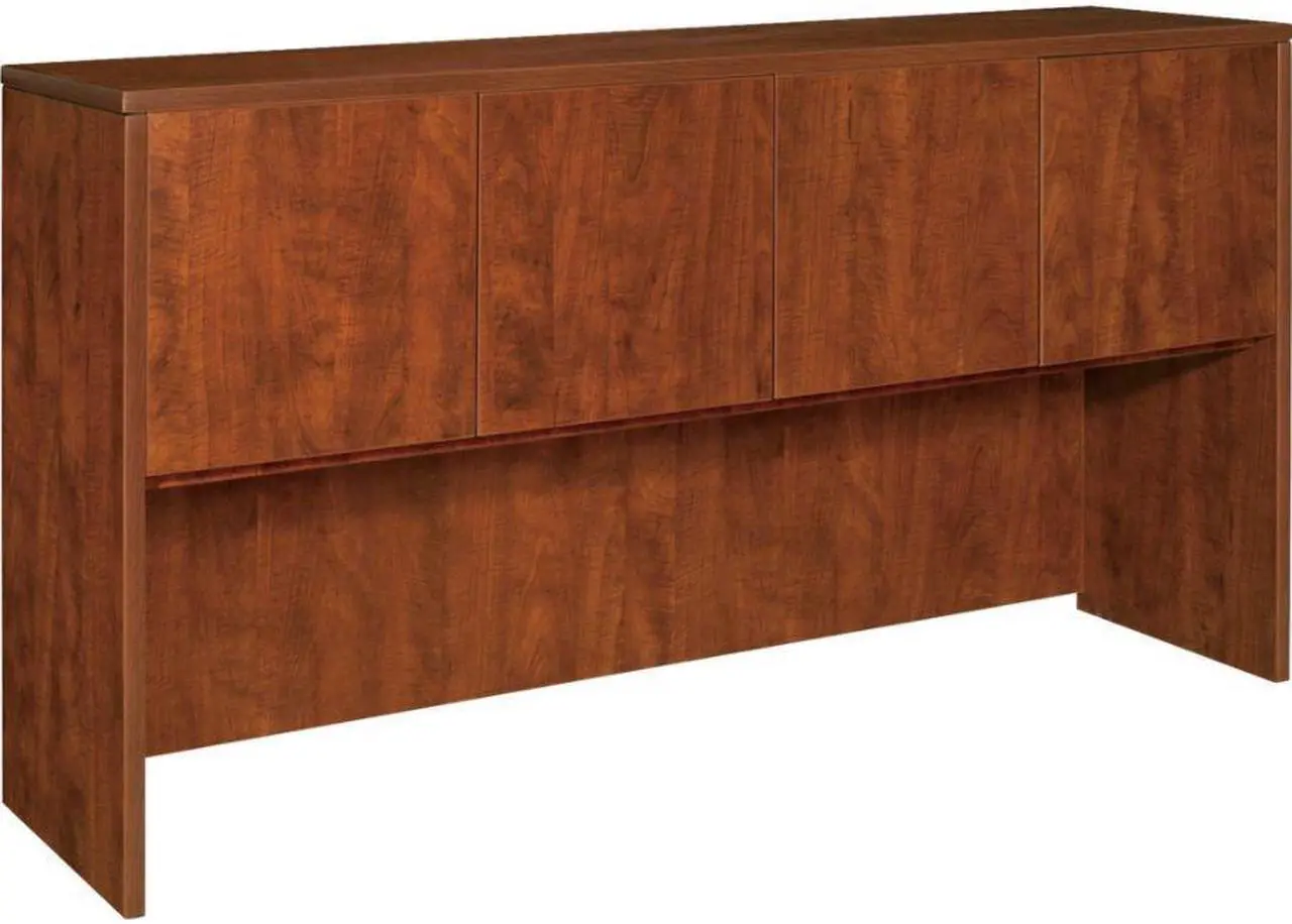 Alt view image 5 of 12 - Lorell Hutch w/Doors 66"x15"x36" Cherry 69417