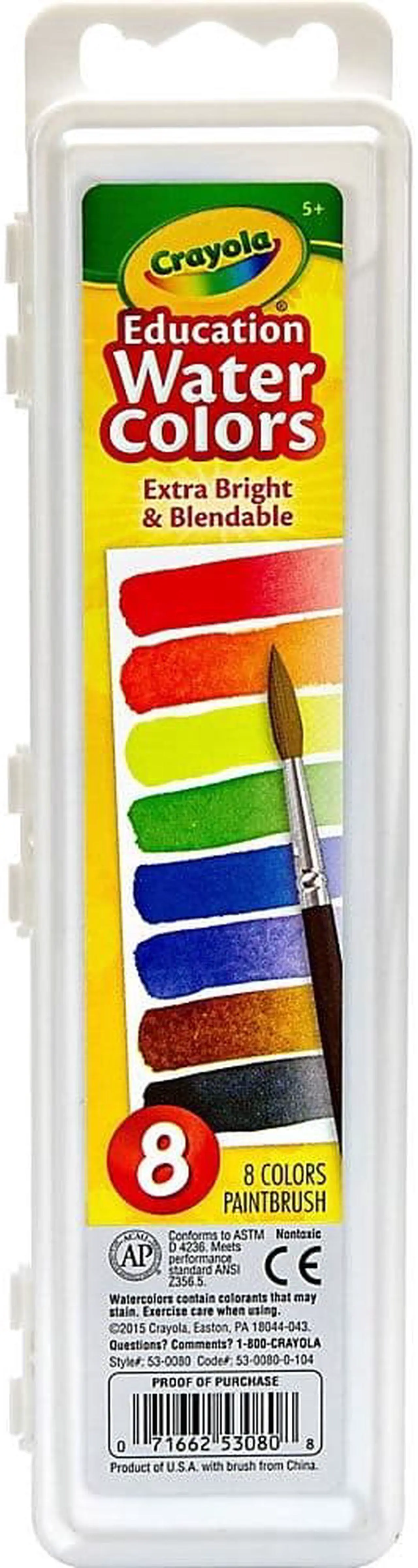Alt view image 6 of 13 - Crayola. 530080 Watercolors, 8 Assorted Colors