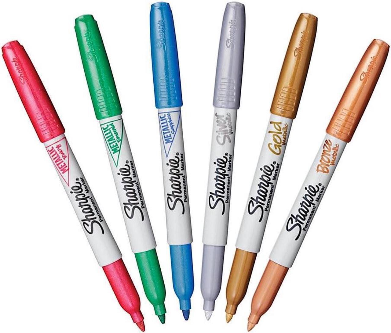 Alt view image 13 of 20 - Sharpie Metallic Markers Fine 6/ST Assorted 2029678