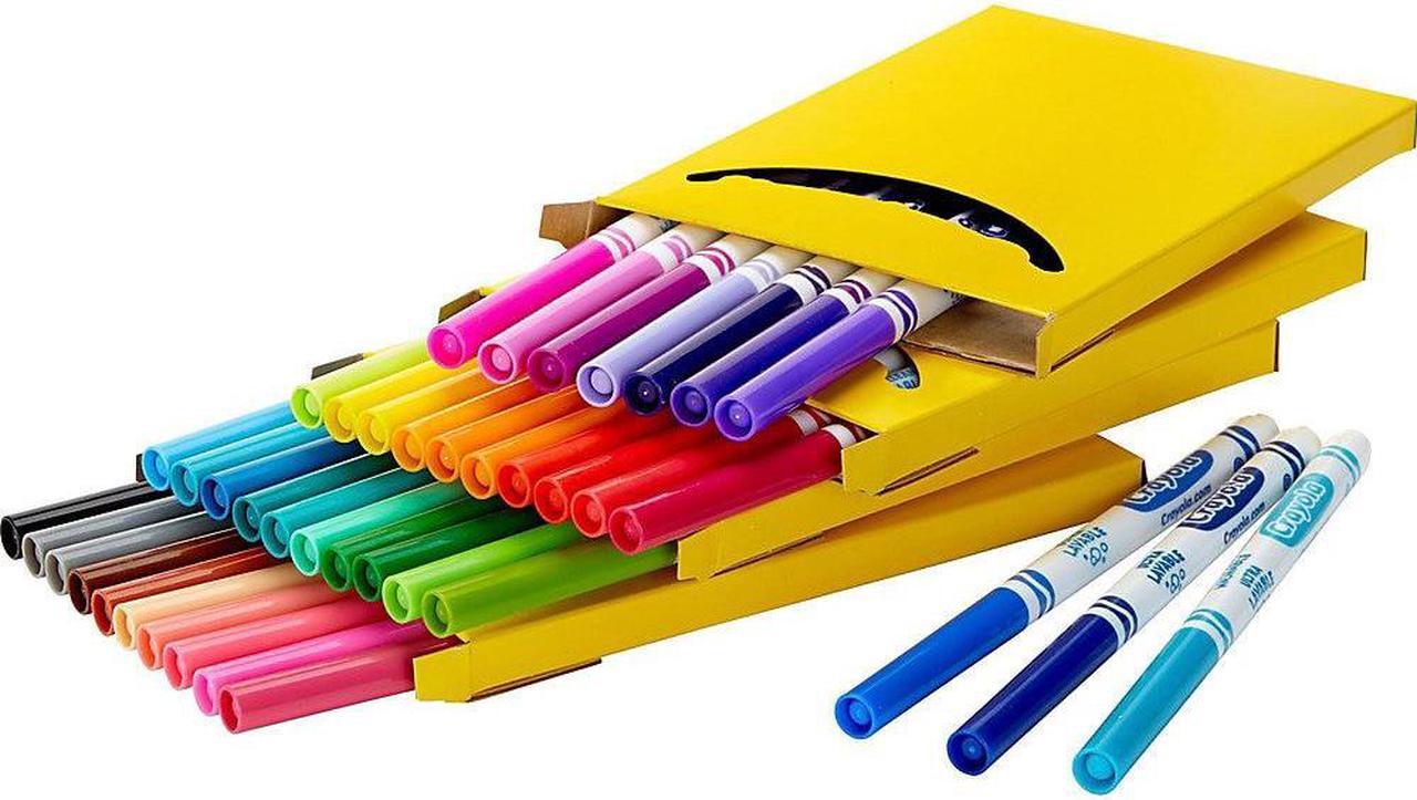 Alt view image 7 of 20 - Crayola Marker,Fine,Wshble,40,Ast 587861