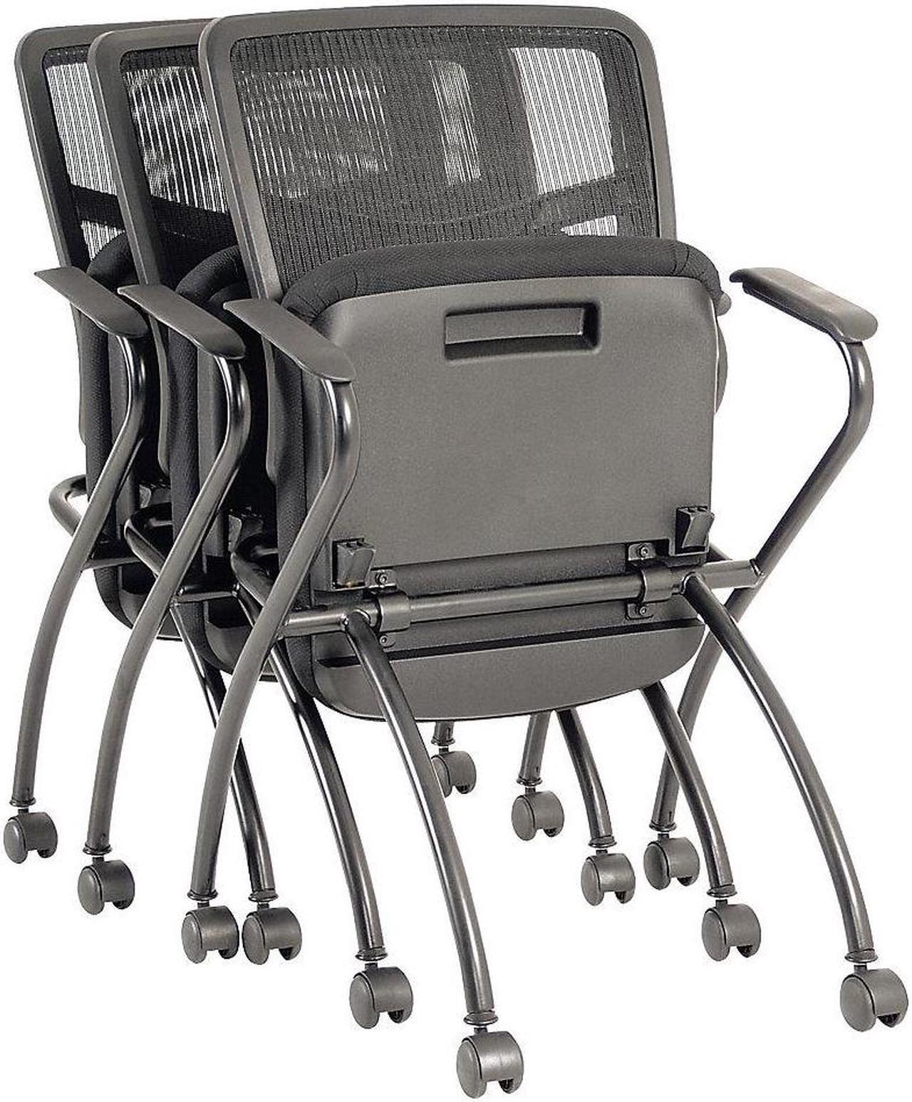 Alt view image 3 of 10 - Lorell Guest Chair 24-2/5"Wx24"Dx37"H 2/CT Black 84374