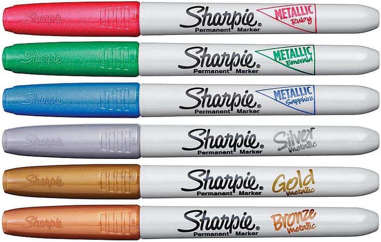 Alt view image 10 of 20 - Sharpie Metallic Markers Fine 6/ST Assorted 2029678