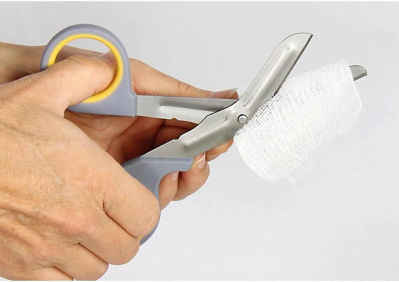 Alt view image 3 of 11 - Acme Bandage Shears Titanium 7" Gray/Yellow 90292