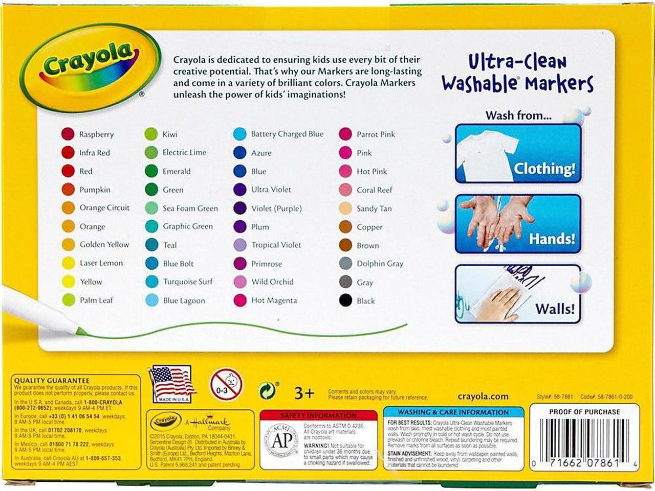Alt view image 9 of 20 - Crayola Marker,Fine,Wshble,40,Ast 587861