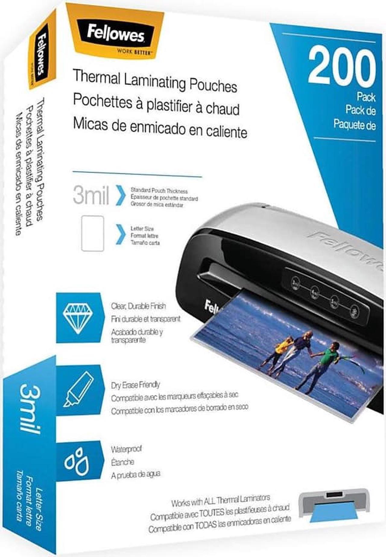 Alt view image 11 of 20 - Fellowes Laminating Pouches Letter Size Hot Pouch 9 x 11.5 3 mil 200 pack 5743401