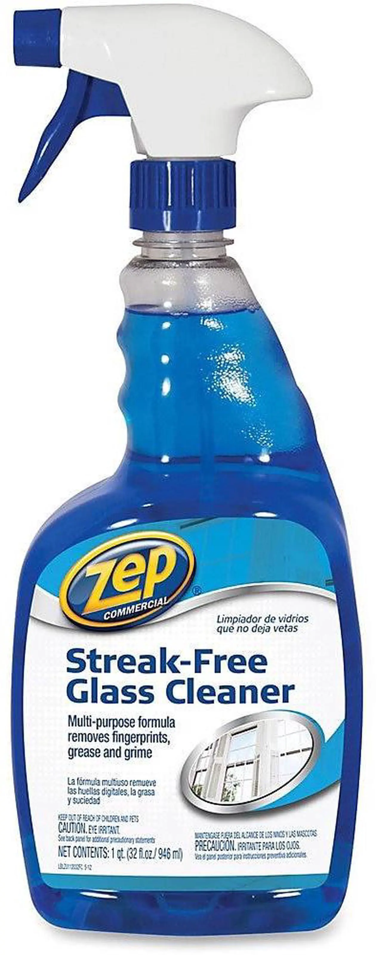 Alt view image 6 of 11 - Zep ZU112032 Streak-free Glass Cleaner, Spray, 32fl oz, Blue