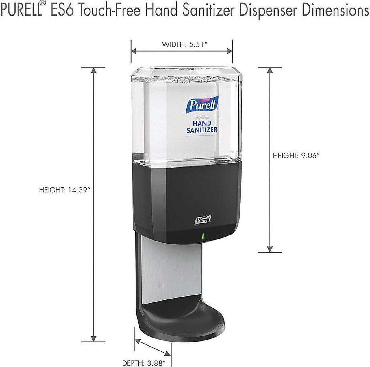 Main image of Purell® ES6 Wall-Mount Touchless Hand Sanitizer Dispenser, Graphite