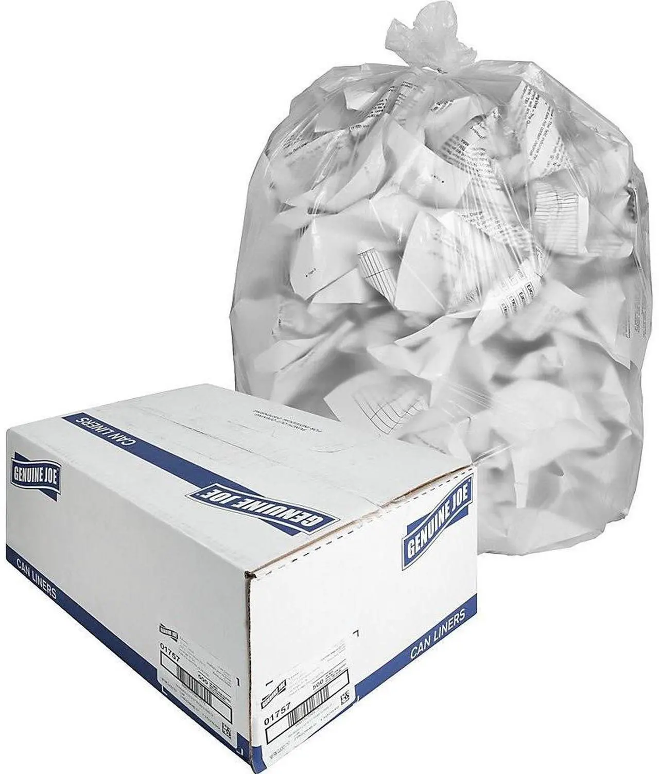 Alt view image 6 of 15 - Genuine Joe High Density Can Liners 31-33 Gal 33"X40" 500/CT CL 01757