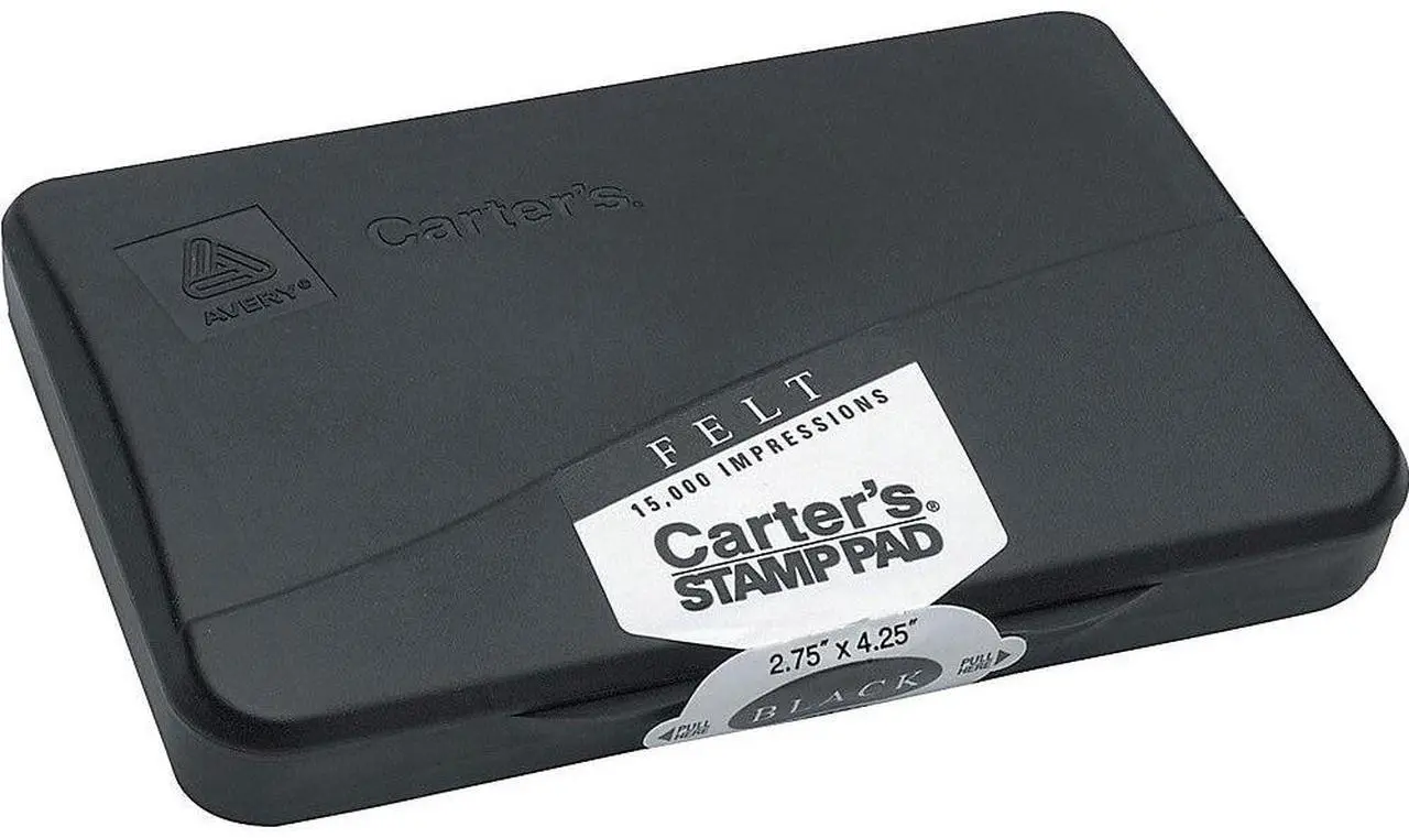 Main image of Carter's Pre-Inked Felt Stamp Pad, 4.25 X 2.75, Black 21081