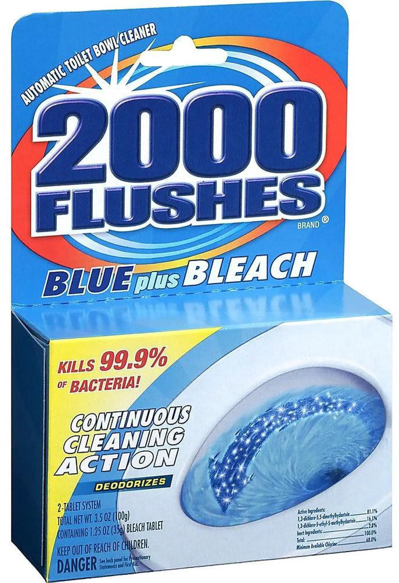 Alt view image 4 of 13 - WD-40 2000 Flushes Toilet Bowl with Bleach & Blue Detergent 1 EA