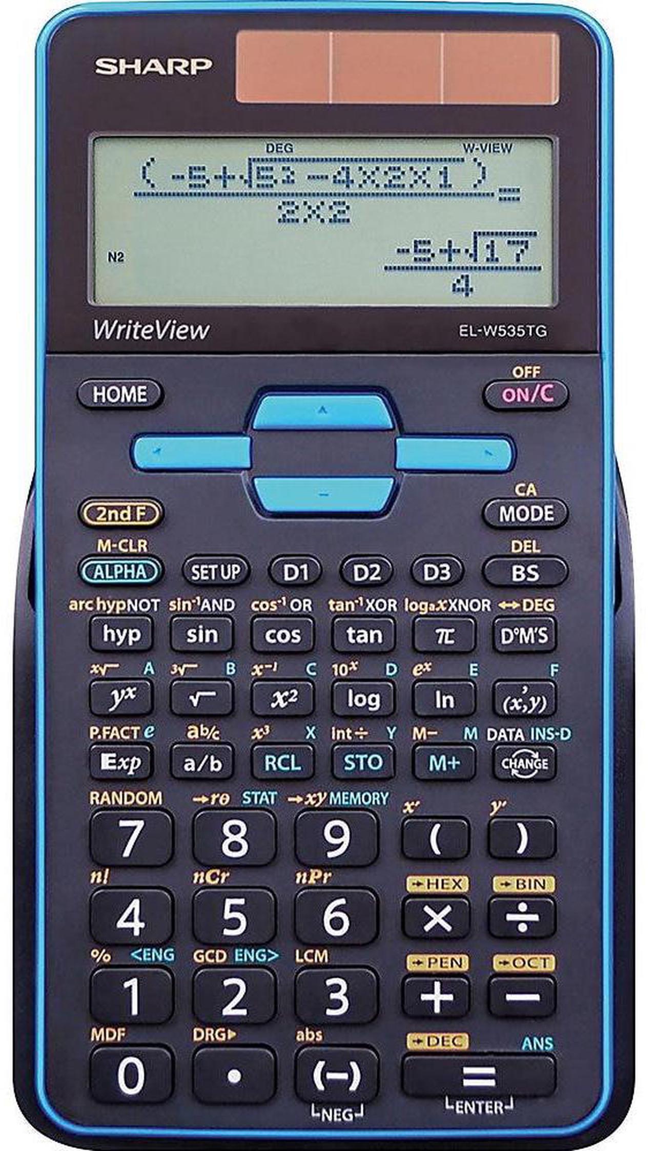 Alt view image 4 of 11 - Sharp EL-W535TGBBL Scientific Calculator 16-Digit LCD ELW535TGBBL