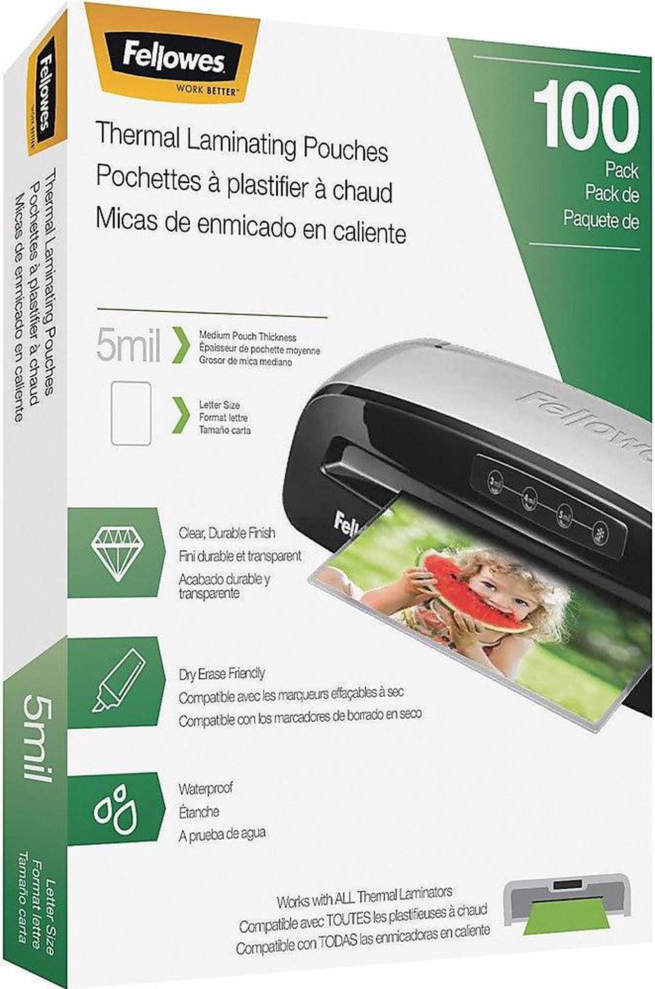Alt view image 15 of 20 - Fellowes Laminating Pouches Letter Size Hot Pouch 9 x 11.5 5 mil 100 pack 5743501