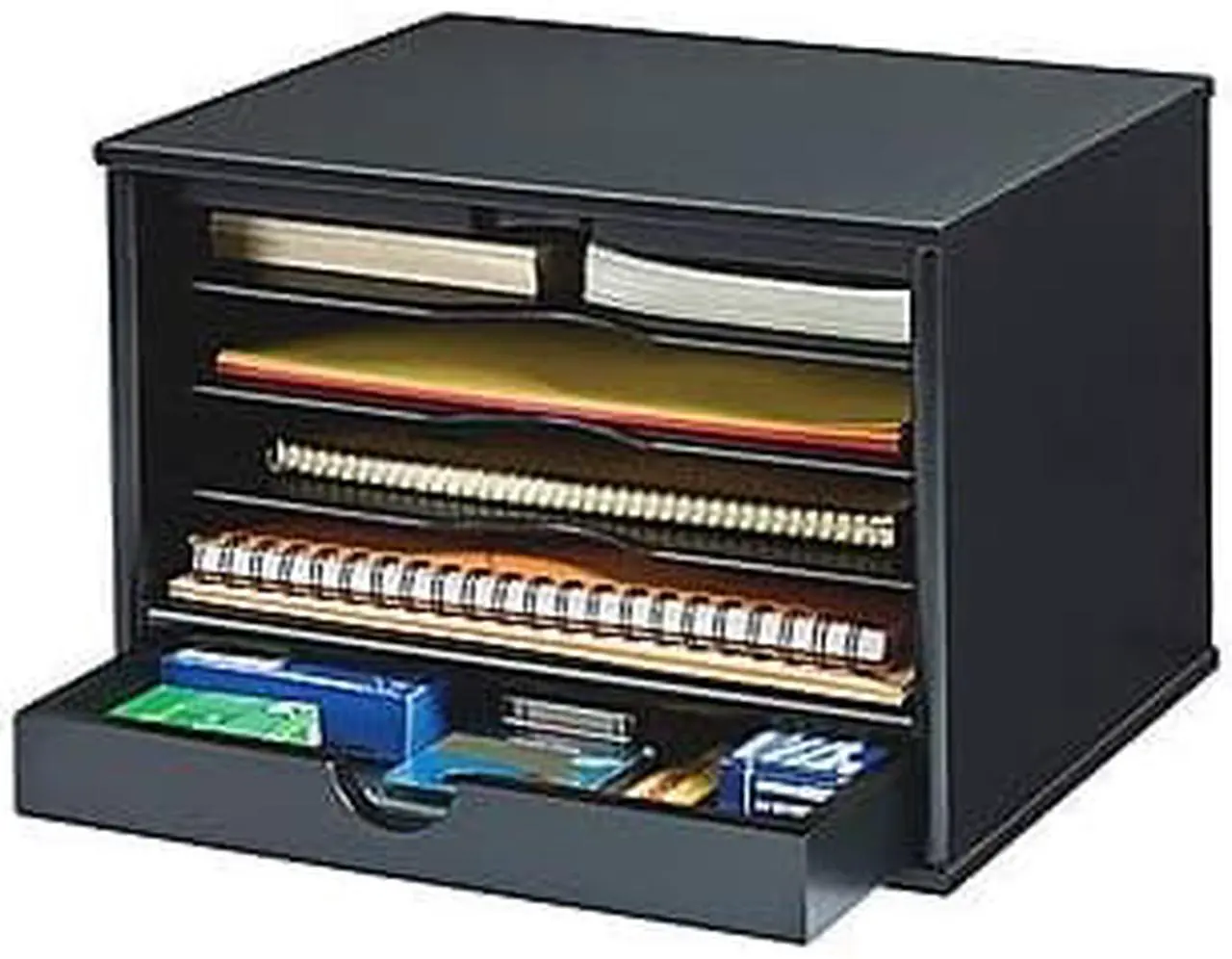 Alt view image 17 of 20 - Victor Wood Desktop Organizer, Midnight Black Collection - by Victor Technology