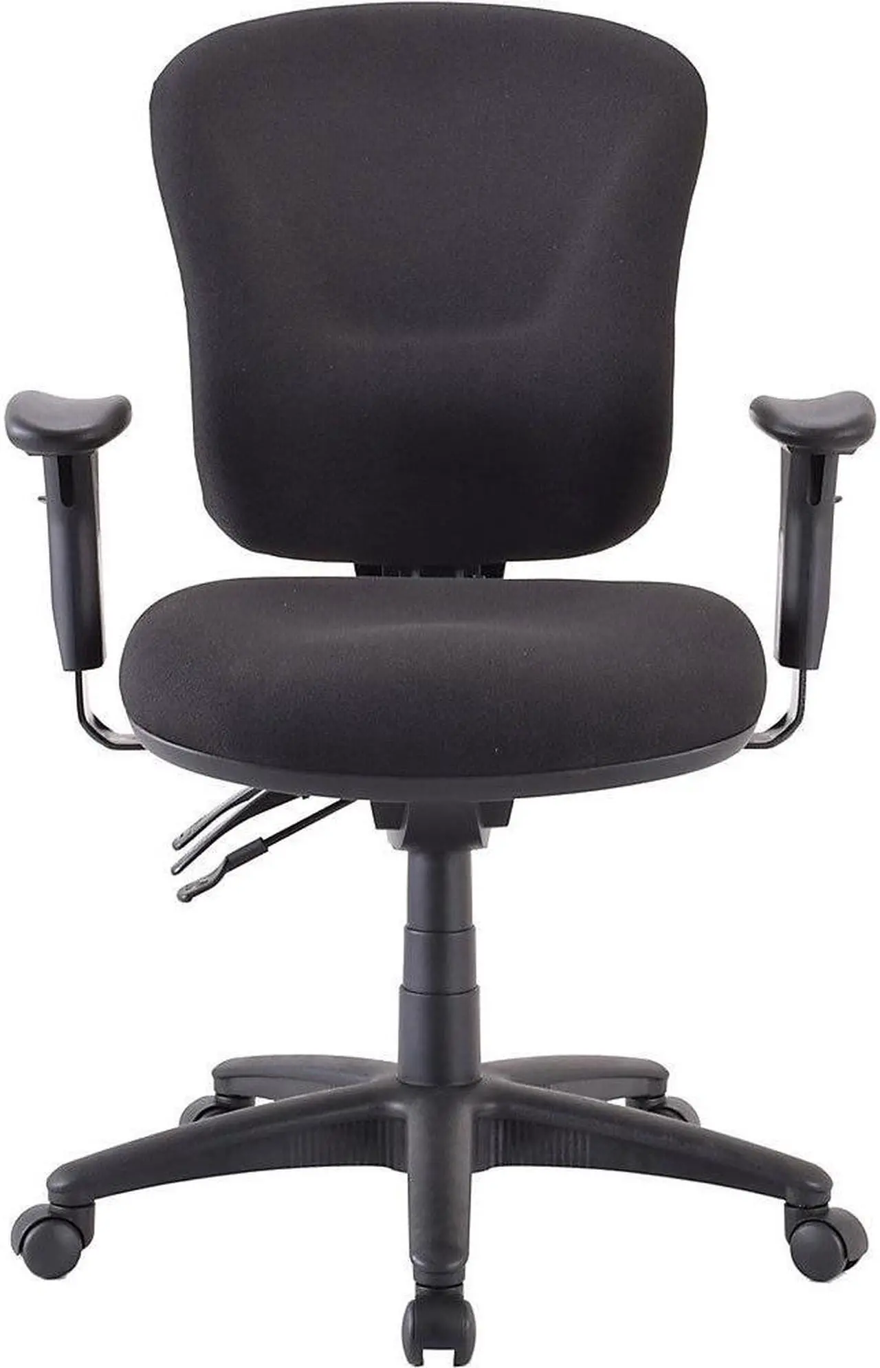 Main image of Lorell Mid-back Task Chair 26-3/4"x26"x39-1/4"-42" Black 66128