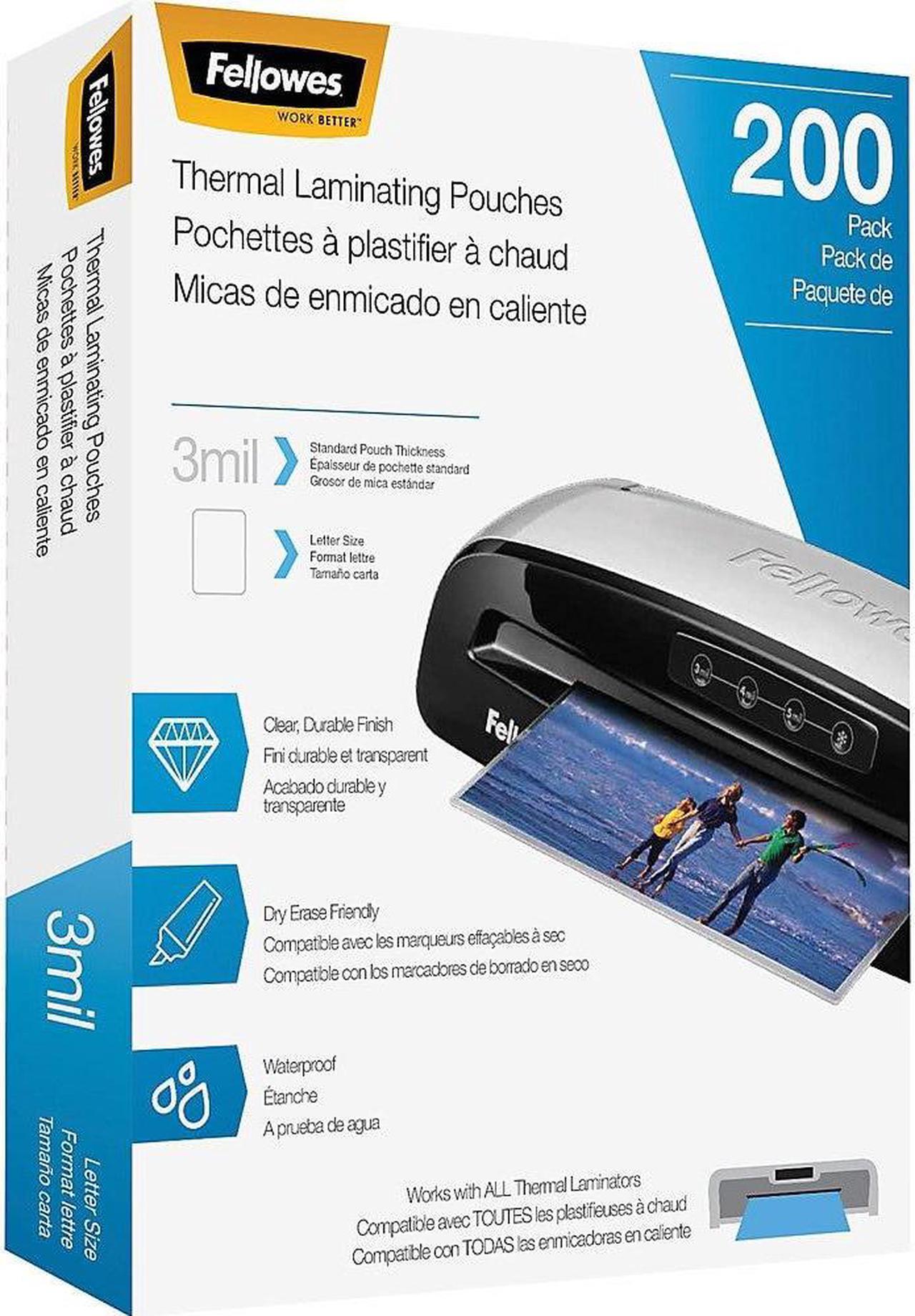 Alt view image 14 of 20 - Fellowes Laminating Pouches Letter Size Hot Pouch 9 x 11.5 3 mil 200 pack 5743401