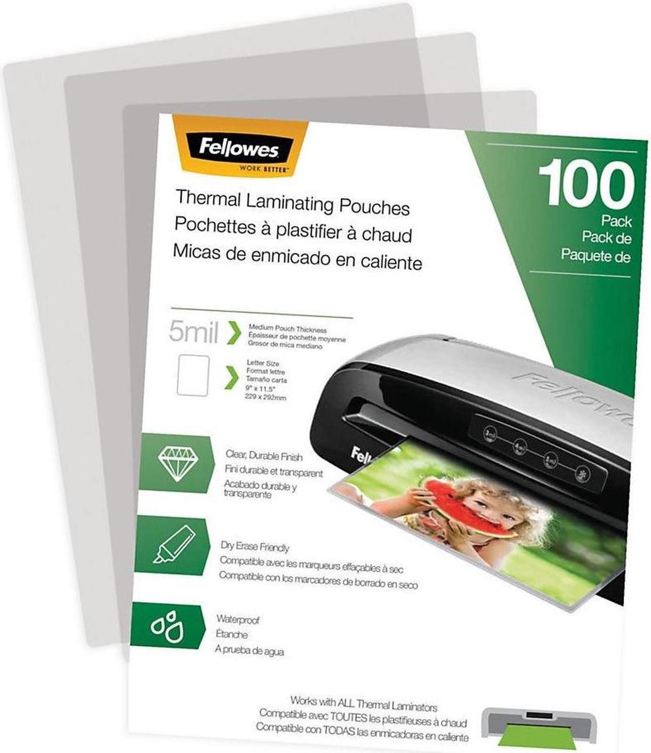 Alt view image 12 of 20 - Fellowes Laminating Pouches Letter Size Hot Pouch 9 x 11.5 5 mil 100 pack 5743501