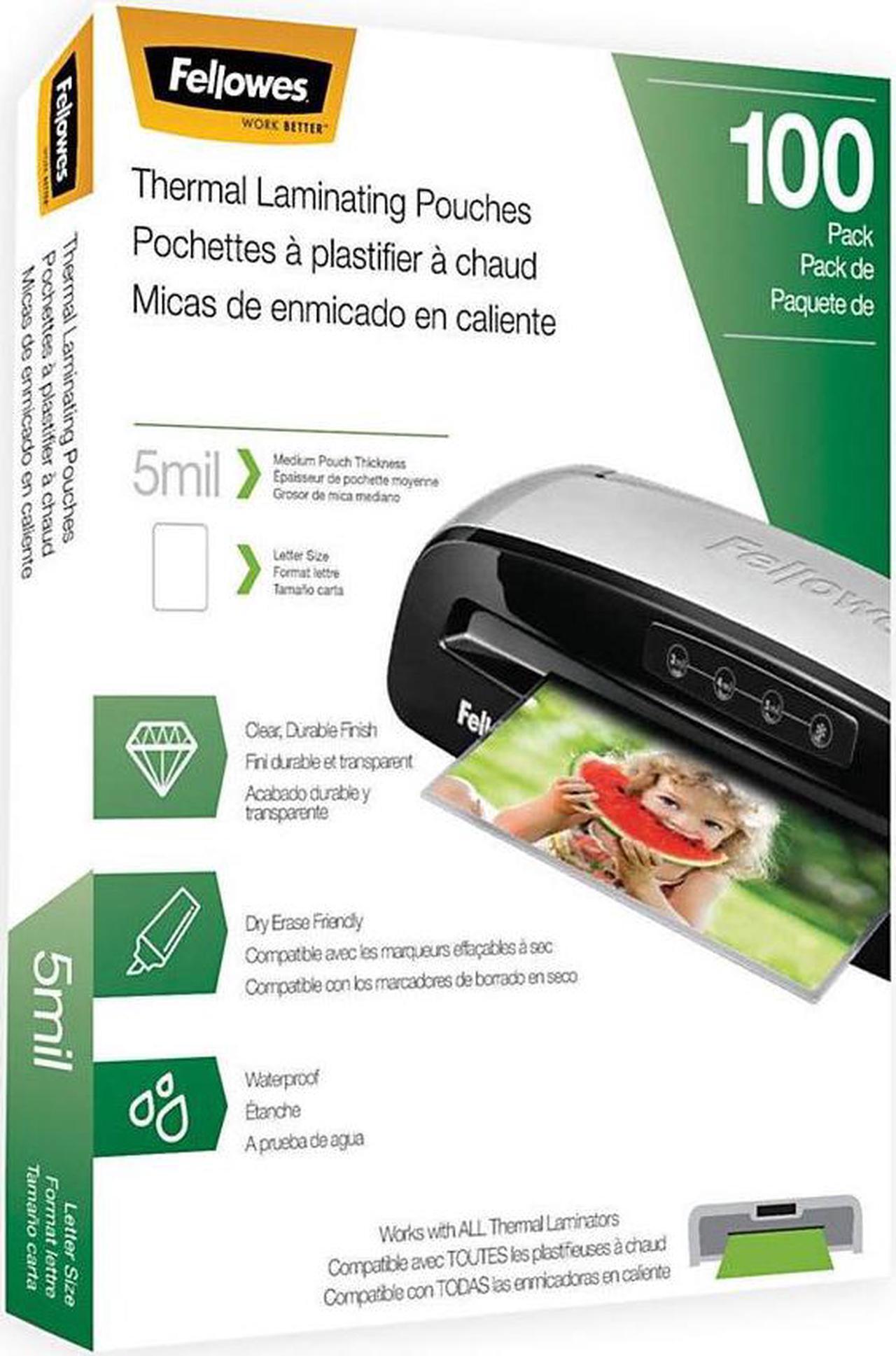 Alt view image 11 of 20 - Fellowes Laminating Pouches Letter Size Hot Pouch 9 x 11.5 5 mil 100 pack 5743501