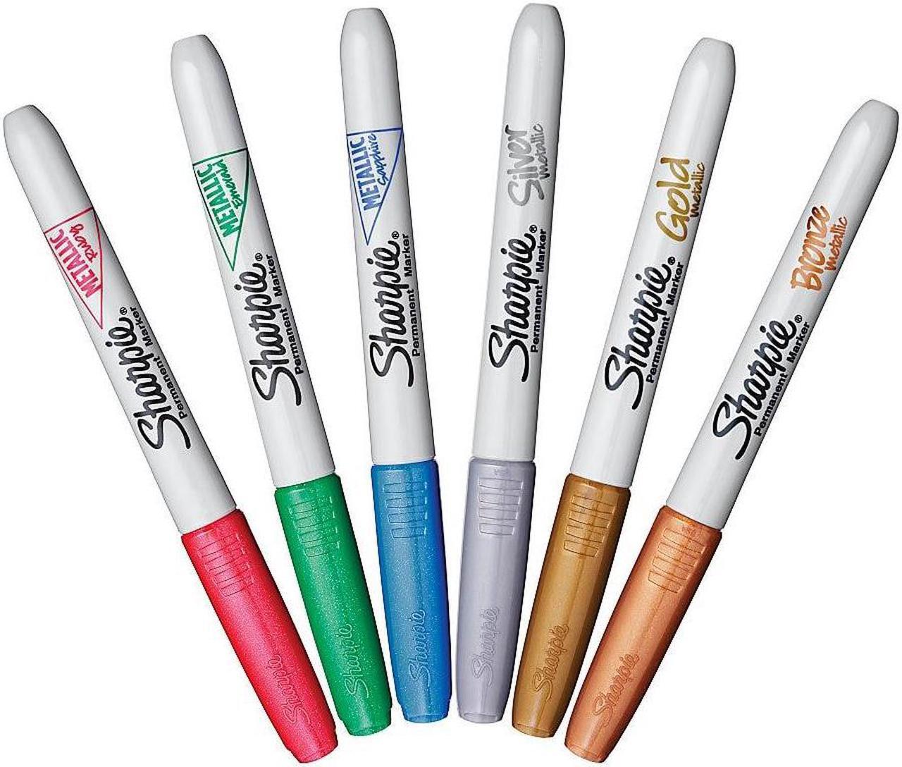 Alt view image 12 of 20 - Sharpie Metallic Markers Fine 6/ST Assorted 2029678