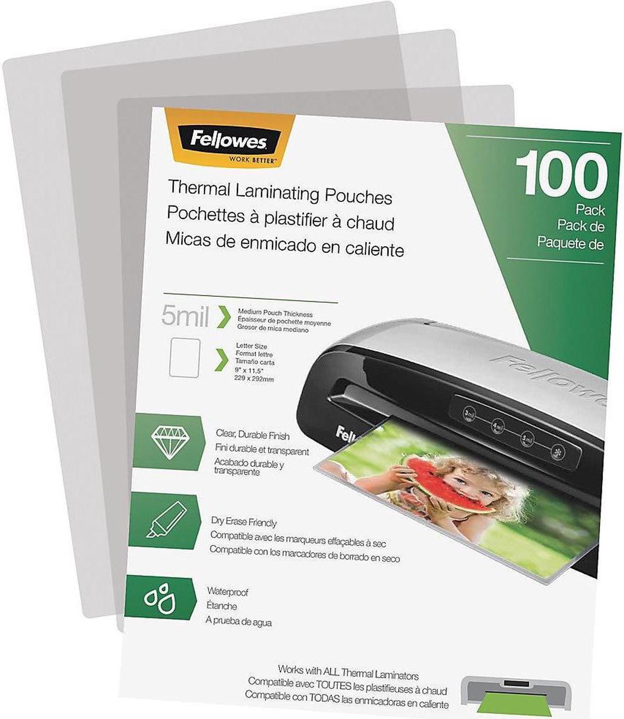Alt view image 13 of 20 - Fellowes Laminating Pouches Letter Size Hot Pouch 9 x 11.5 5 mil 100 pack 5743501