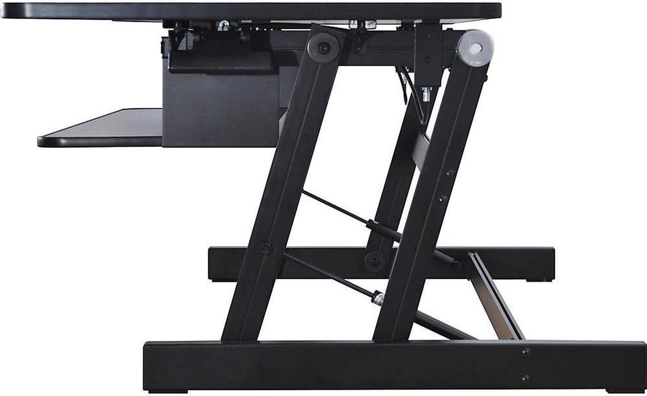 Alt view image 7 of 12 - Lorell Deluxe Adjustable Desk Riser - 20" Height x 38" Width x 24" Depth - Desktop - Black  LLR99759