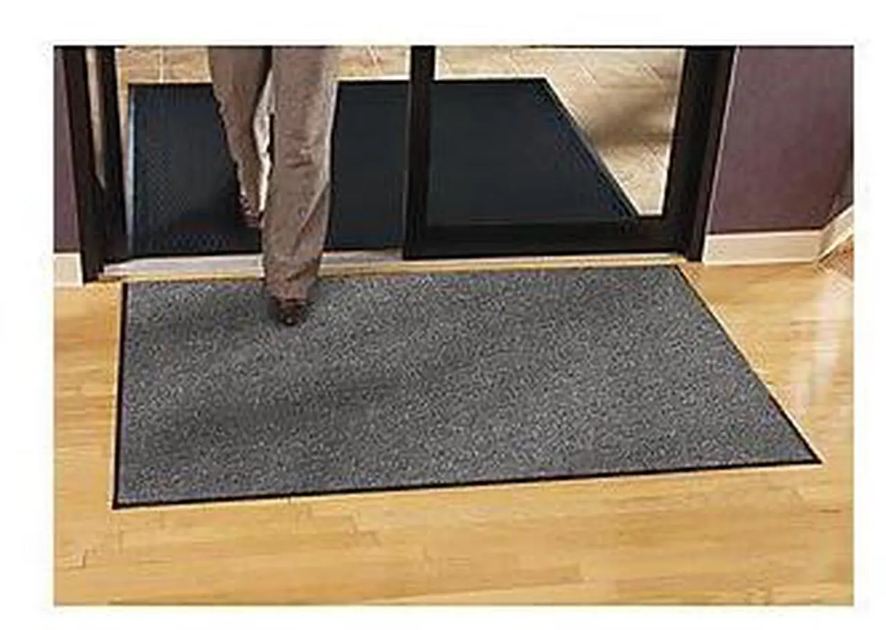 Alt view image 5 of 13 - Genuine Joe Indoor Mat Moisture Absorbent Vinyl Back 4'x6' Charcoal 56462