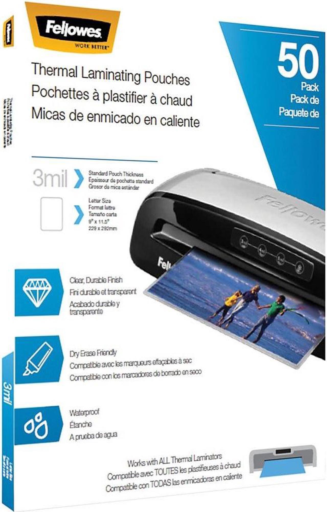 Alt view image 4 of 20 - FEL5744301 Fellowes Thermal Laminating Pouches, Letter, 3 mil, 50/Pack