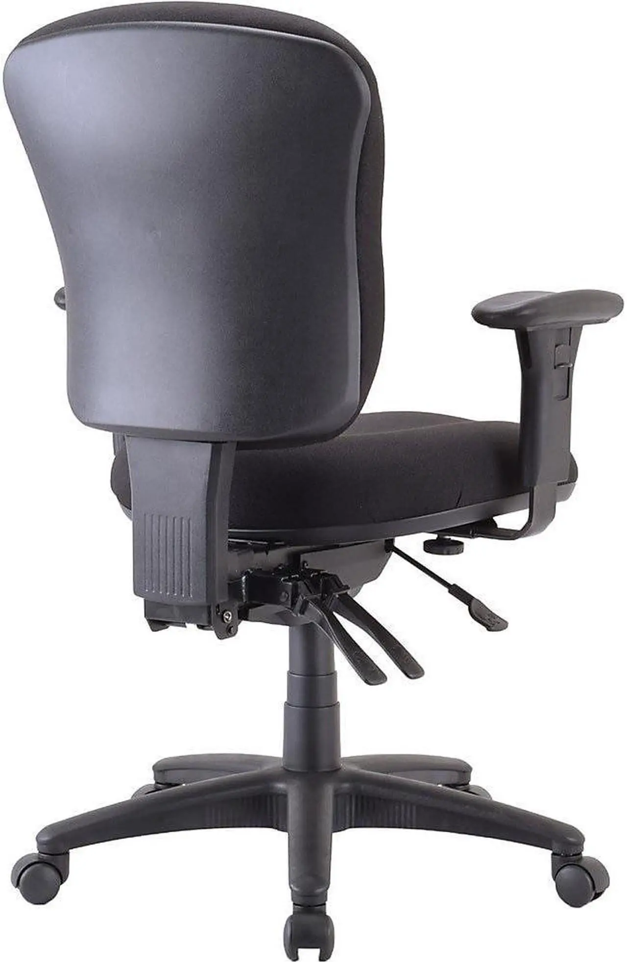 Alt view image 3 of 15 - Lorell Mid-back Task Chair 26-3/4"x26"x39-1/4"-42" Black 66128