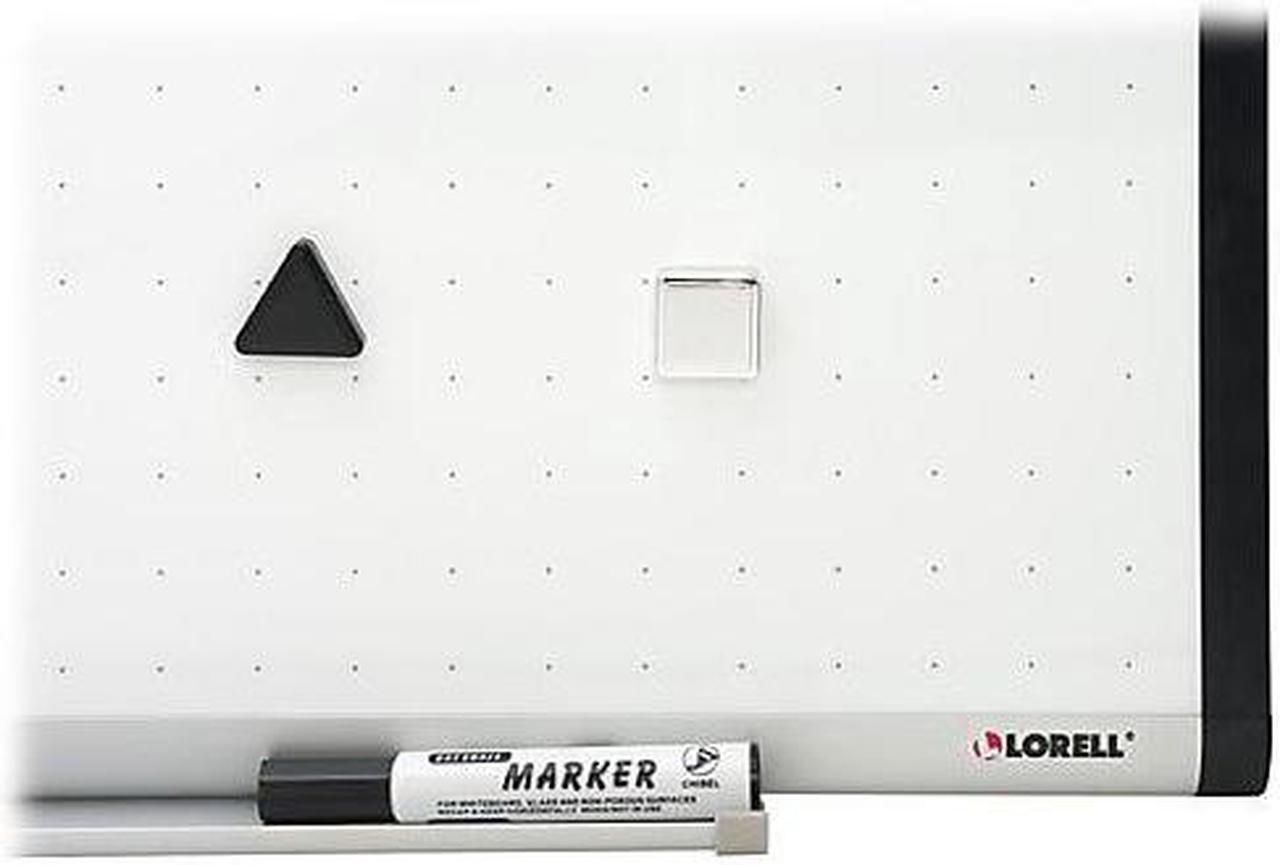 Alt view image 8 of 13 - Lorell Magnetic Dry-erase Board w/ Grid Lines 4'x3' Silver/Ebony 69652