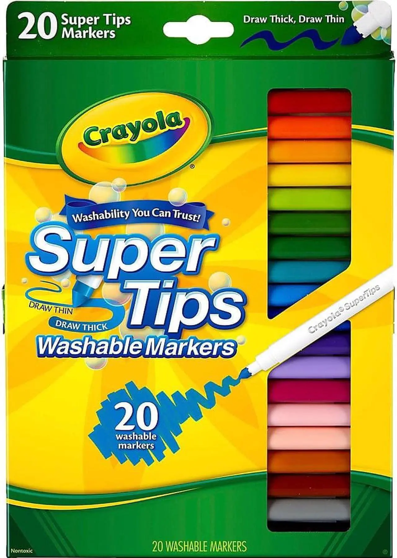 Alt view image 9 of 20 - Crayola Marker,Wsh,Sptp,20/St,Ast 588106