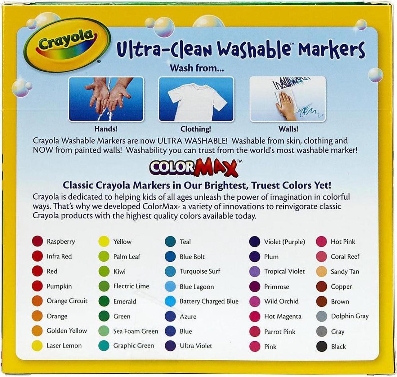 Alt view image 9 of 20 - Crayola Marker,Washable,40/St,Ast 587858