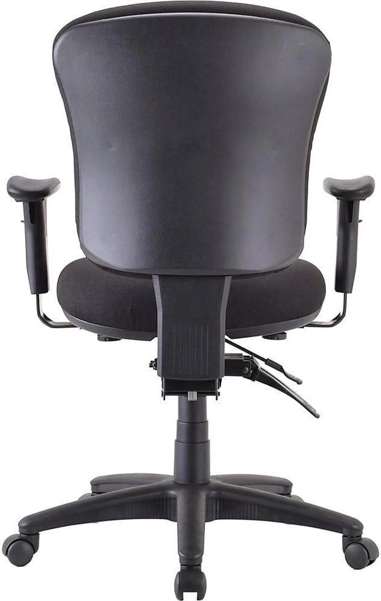 Alt view image 4 of 15 - Lorell Mid-back Task Chair 26-3/4"x26"x39-1/4"-42" Black 66128