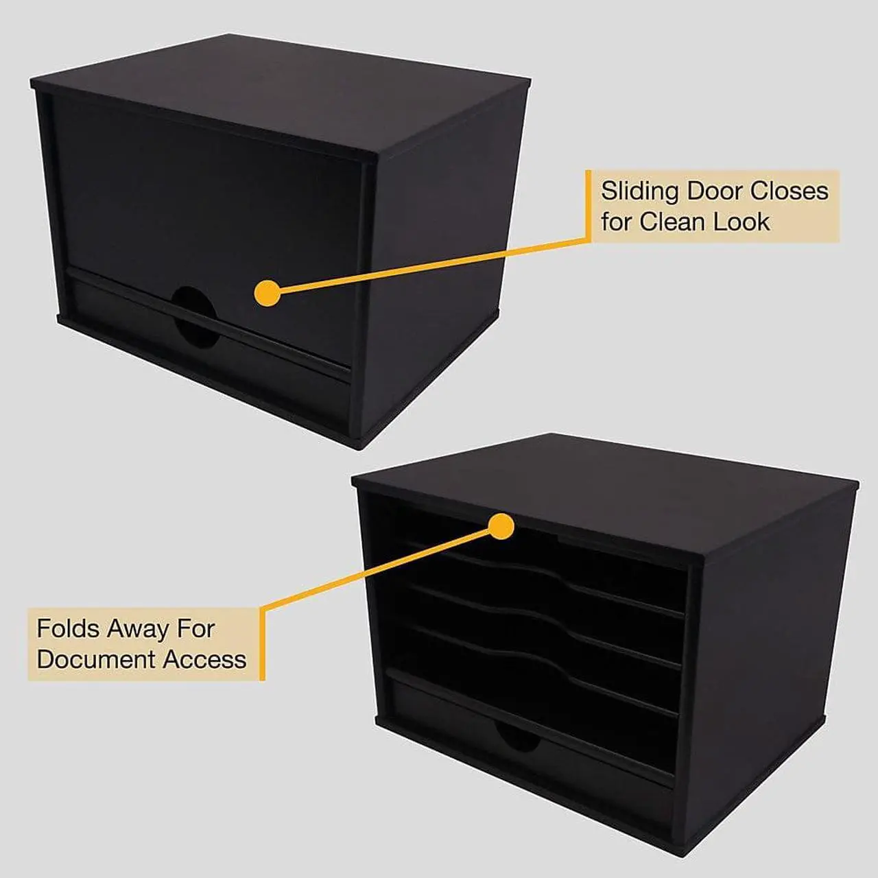 Alt view image 14 of 20 - Victor Wood Desktop Organizer, Midnight Black Collection - by Victor Technology