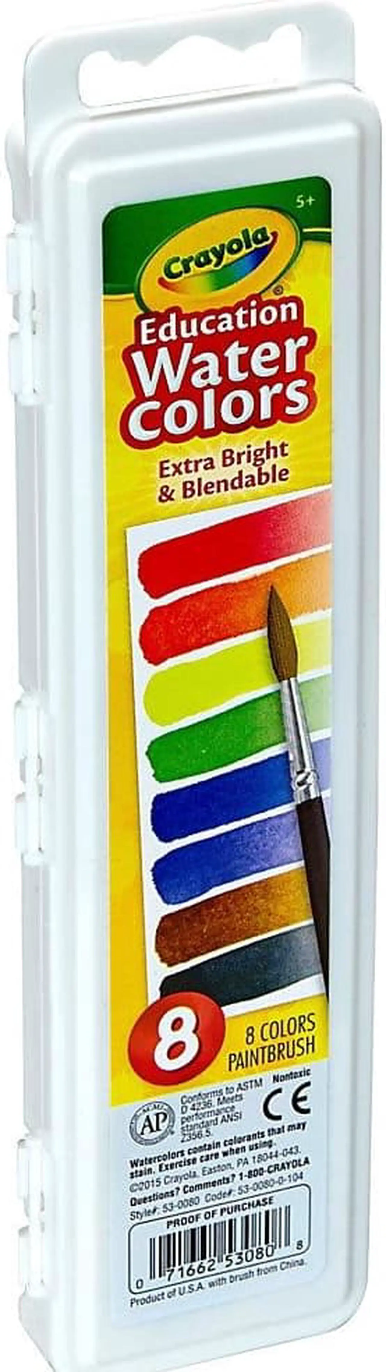 Alt view image 7 of 13 - Crayola. 530080 Watercolors, 8 Assorted Colors