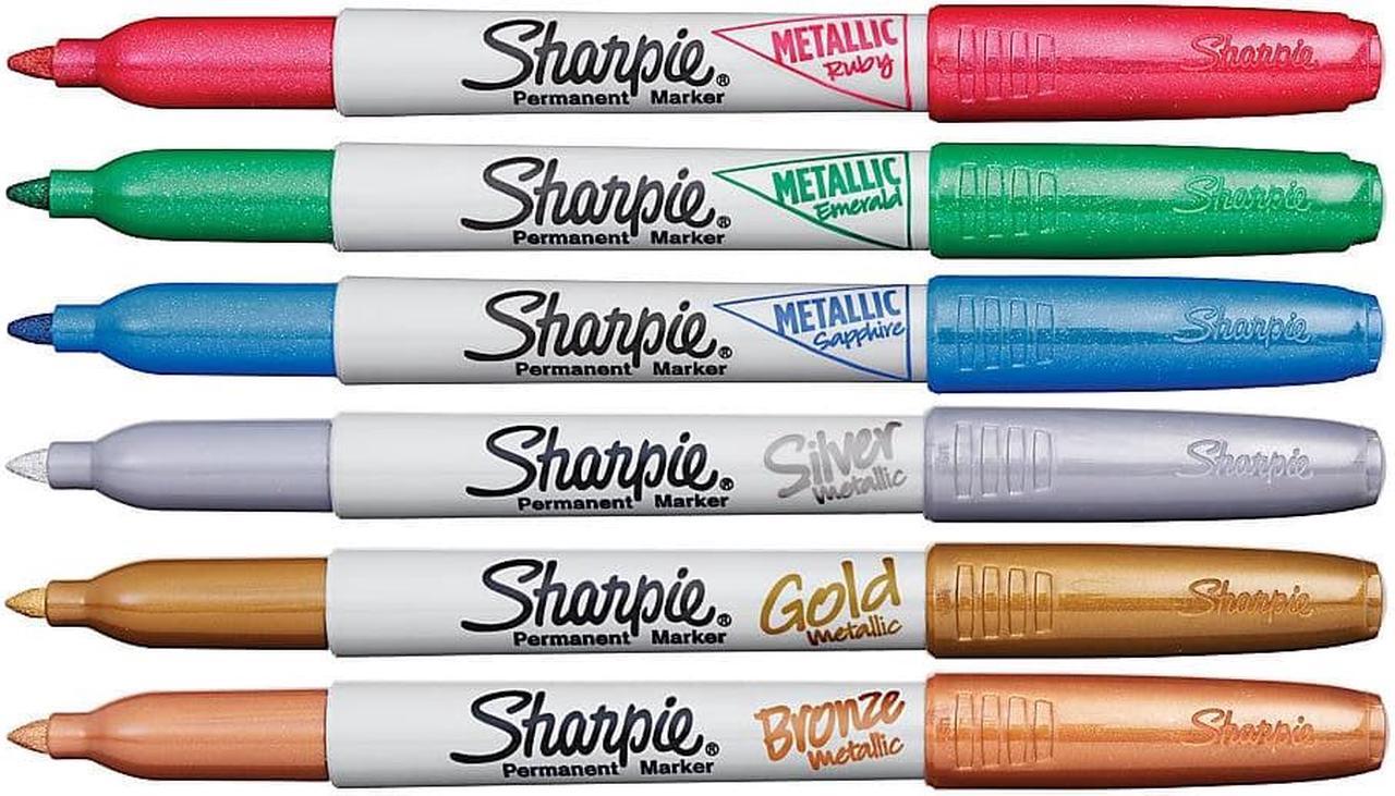 Alt view image 11 of 20 - Sharpie Metallic Markers Fine 6/ST Assorted 2029678
