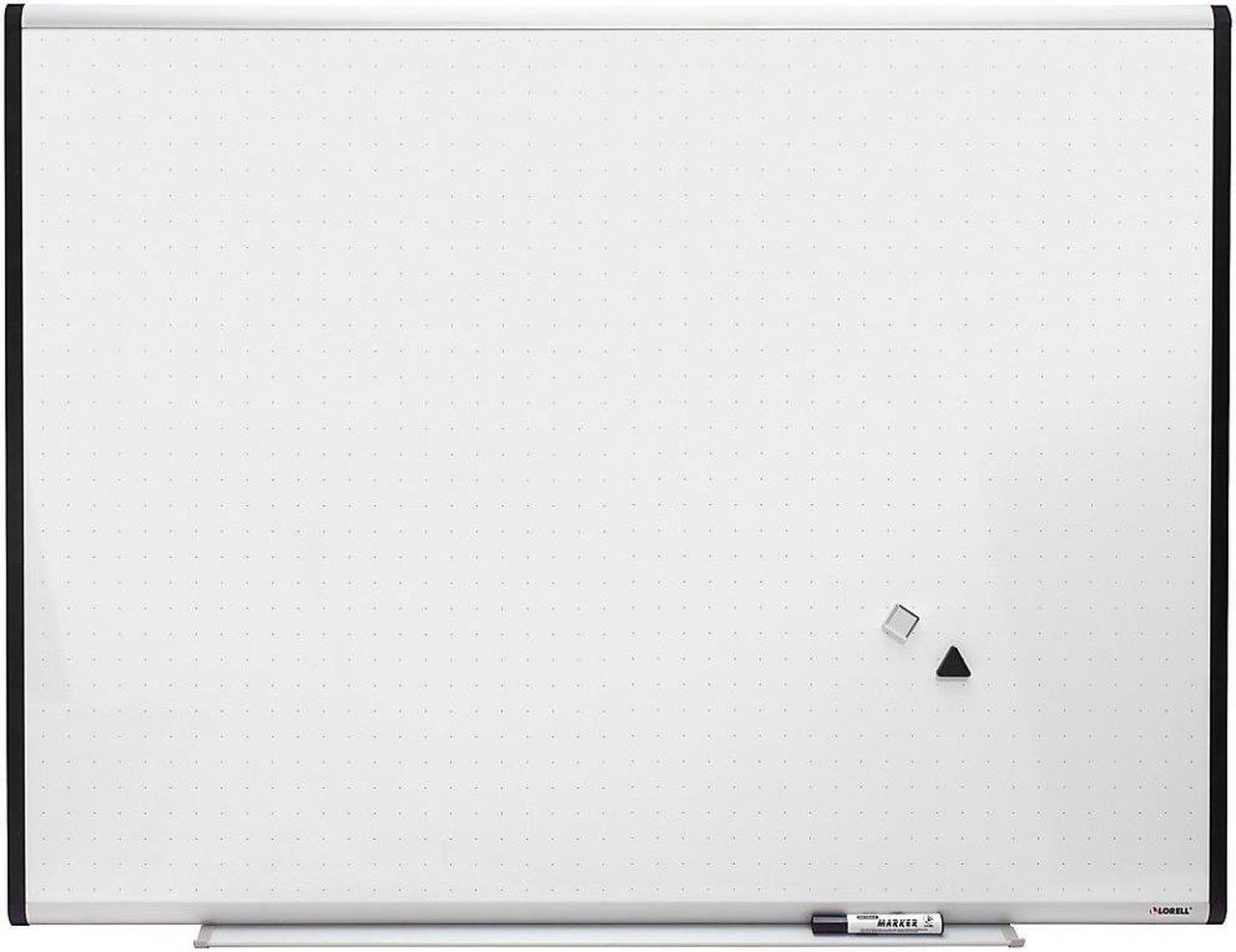 Alt view image 7 of 13 - Lorell Magnetic Dry-erase Board w/ Grid Lines 4'x3' Silver/Ebony 69652