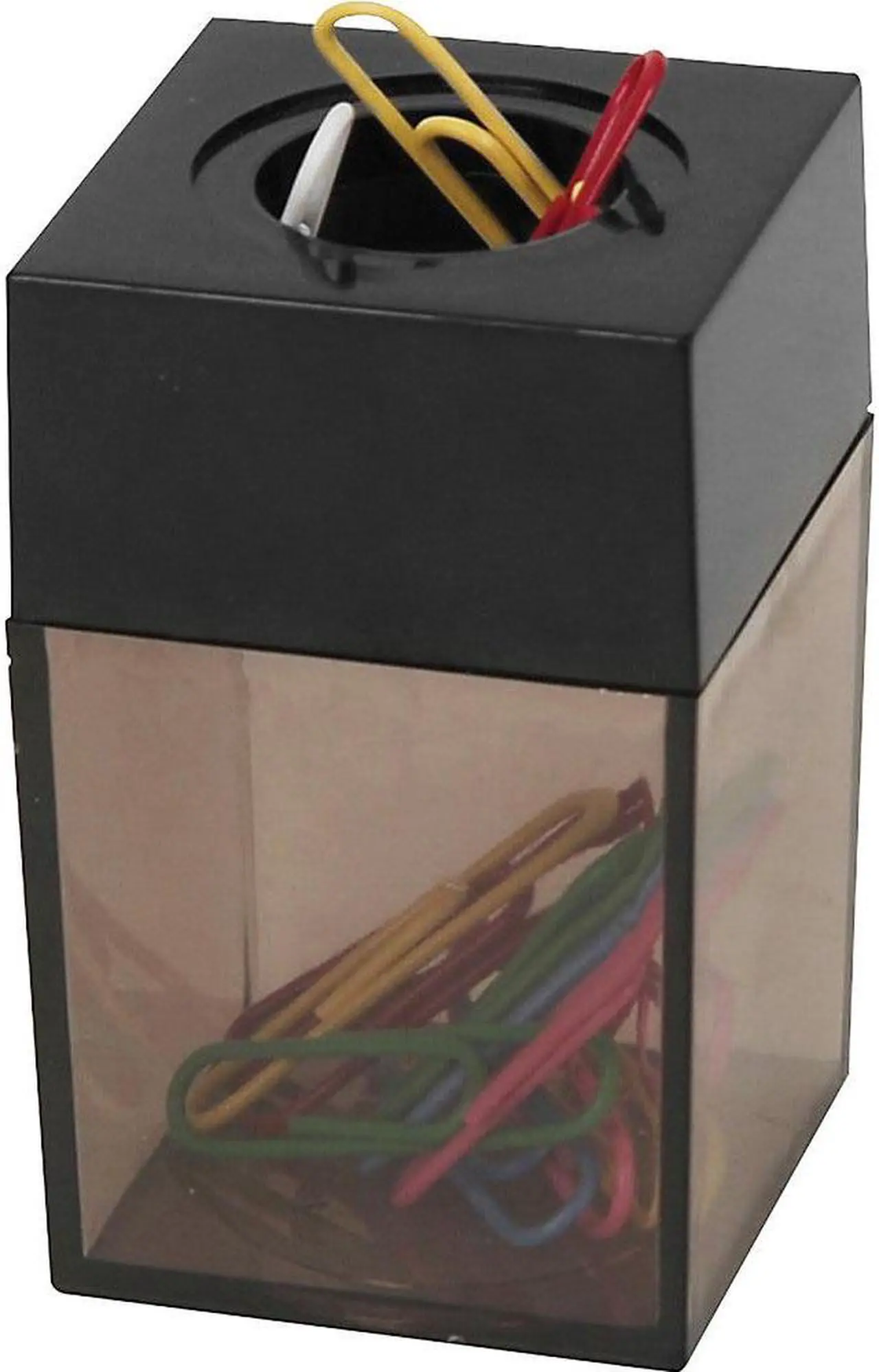 Main image of Paper Clip Dispenser Magnetic 2"x3" Smoke/Black