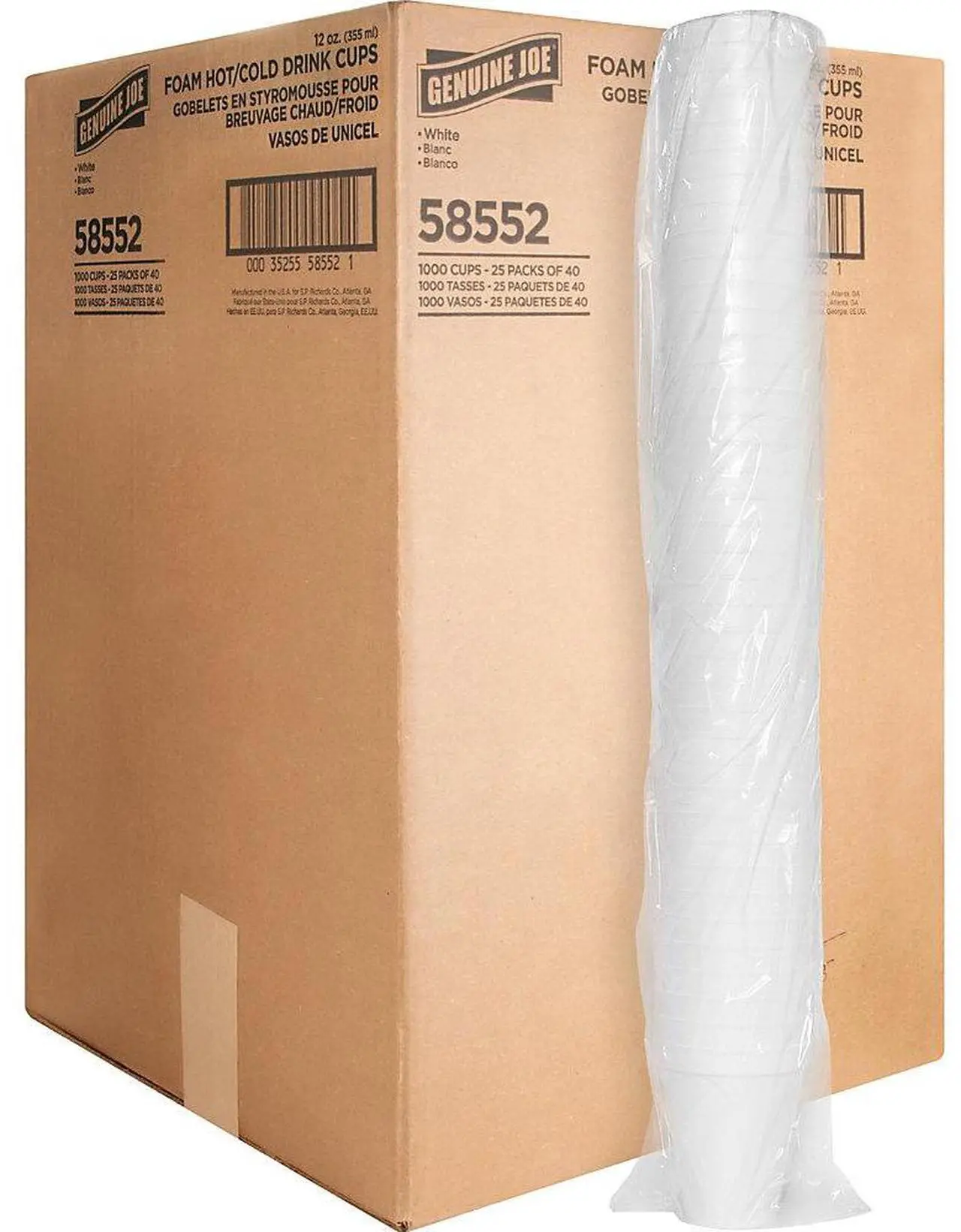 Alt view image 2 of 7 - Foam Cups 12 oz. 1000/CT White