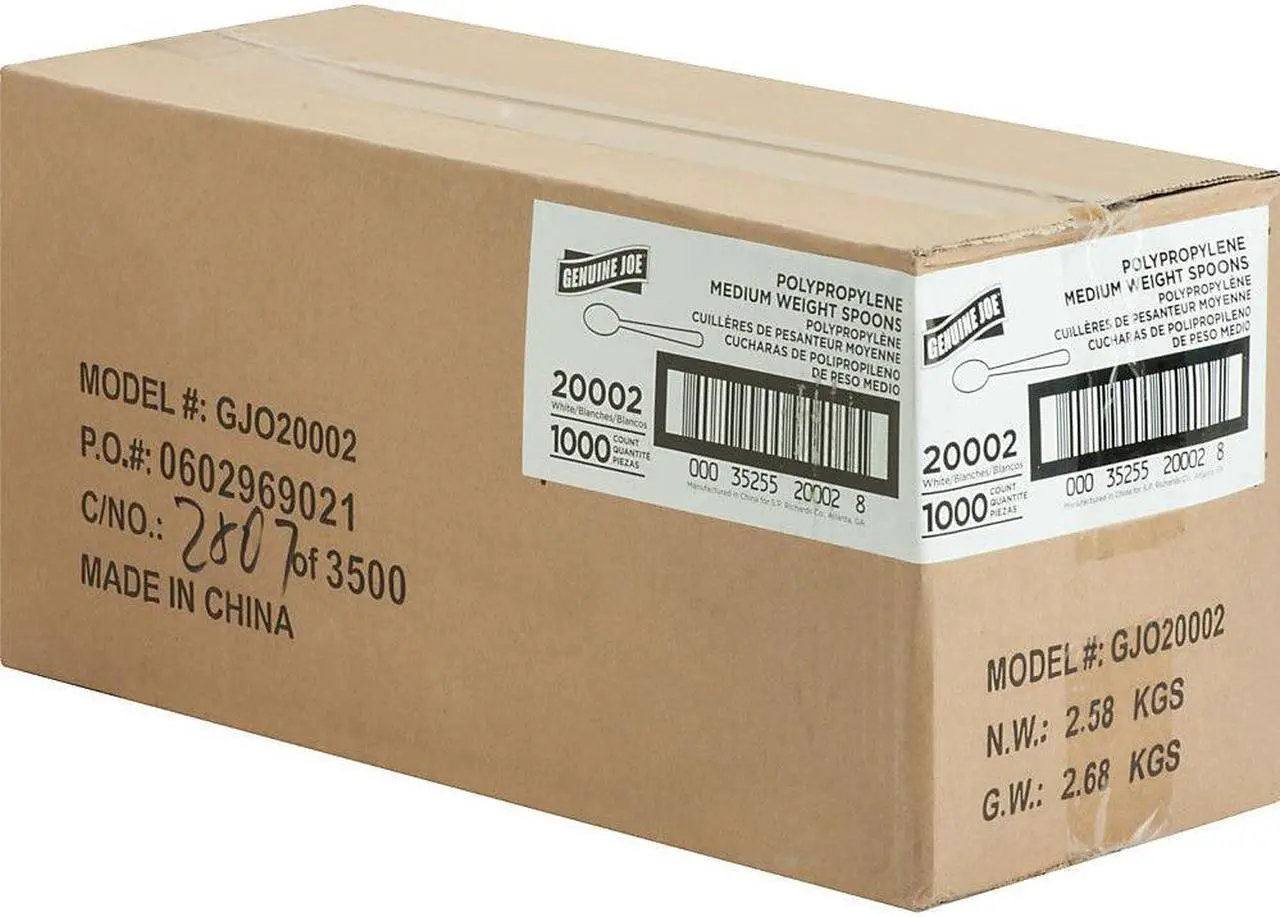 Main image of Spoon Plastic Medium-weight 1000/CT White