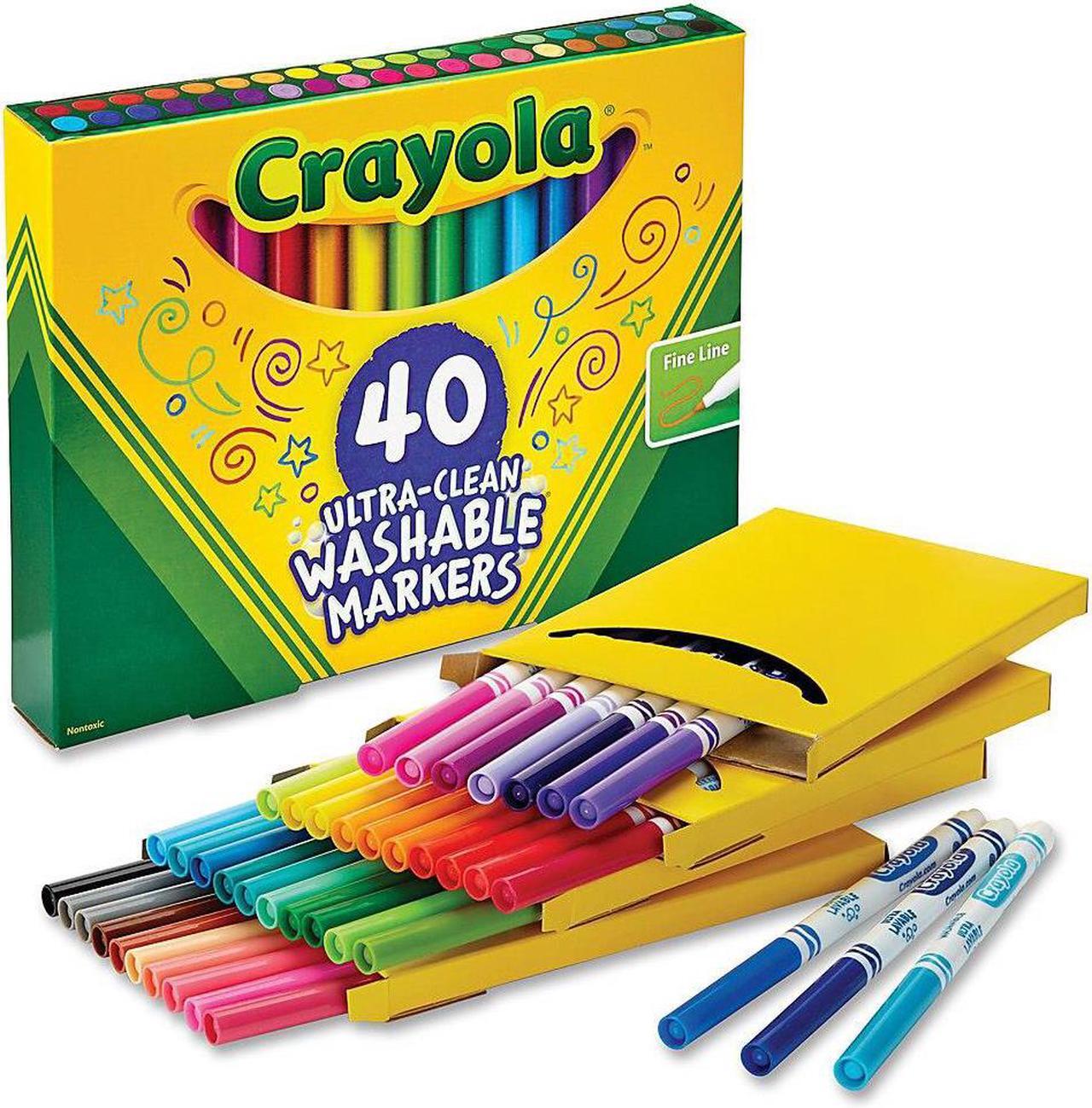 Alt view image 8 of 20 - Crayola Marker,Fine,Wshble,40,Ast 587861