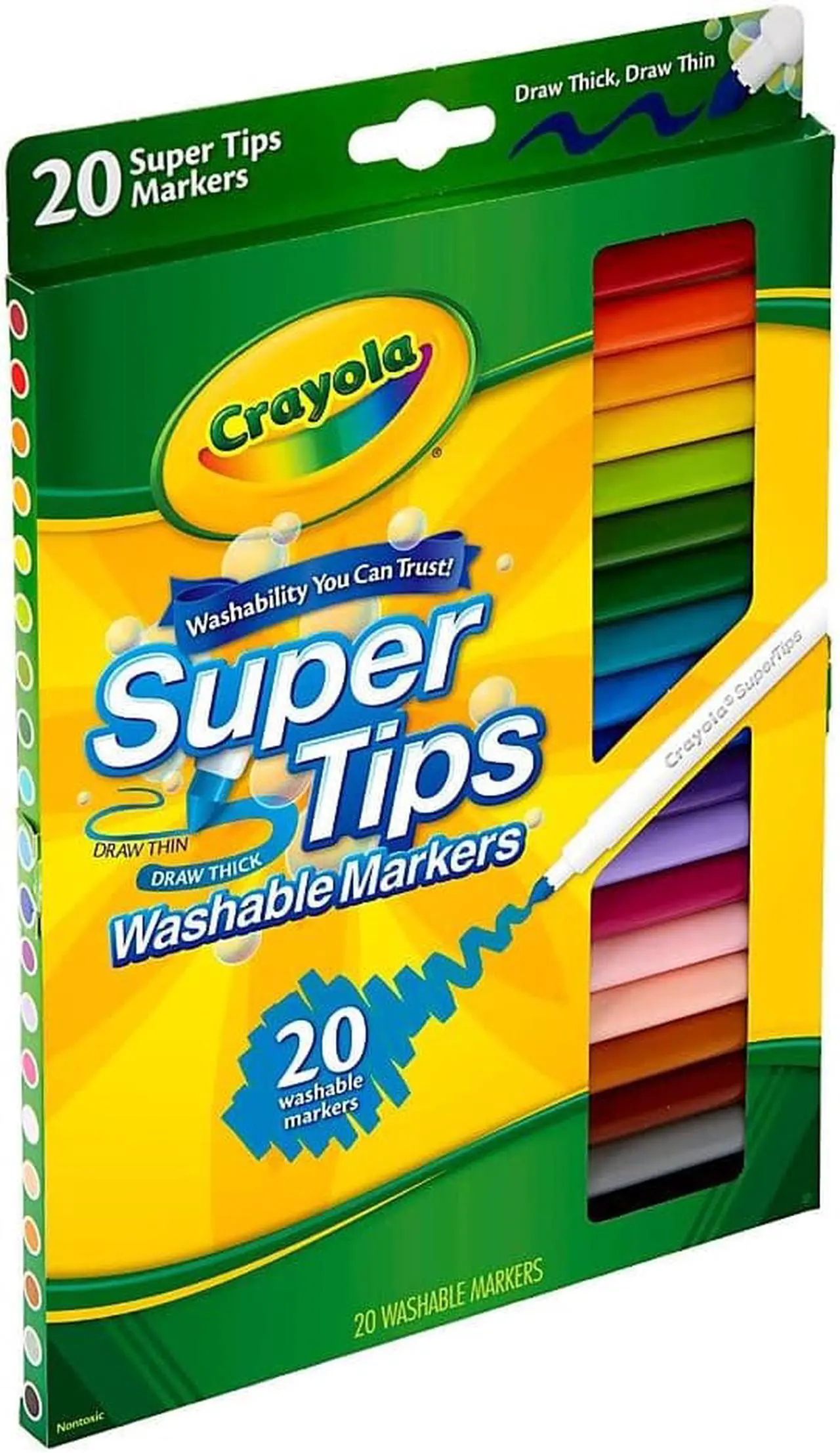 Alt view image 6 of 20 - Crayola Marker,Wsh,Sptp,20/St,Ast 588106
