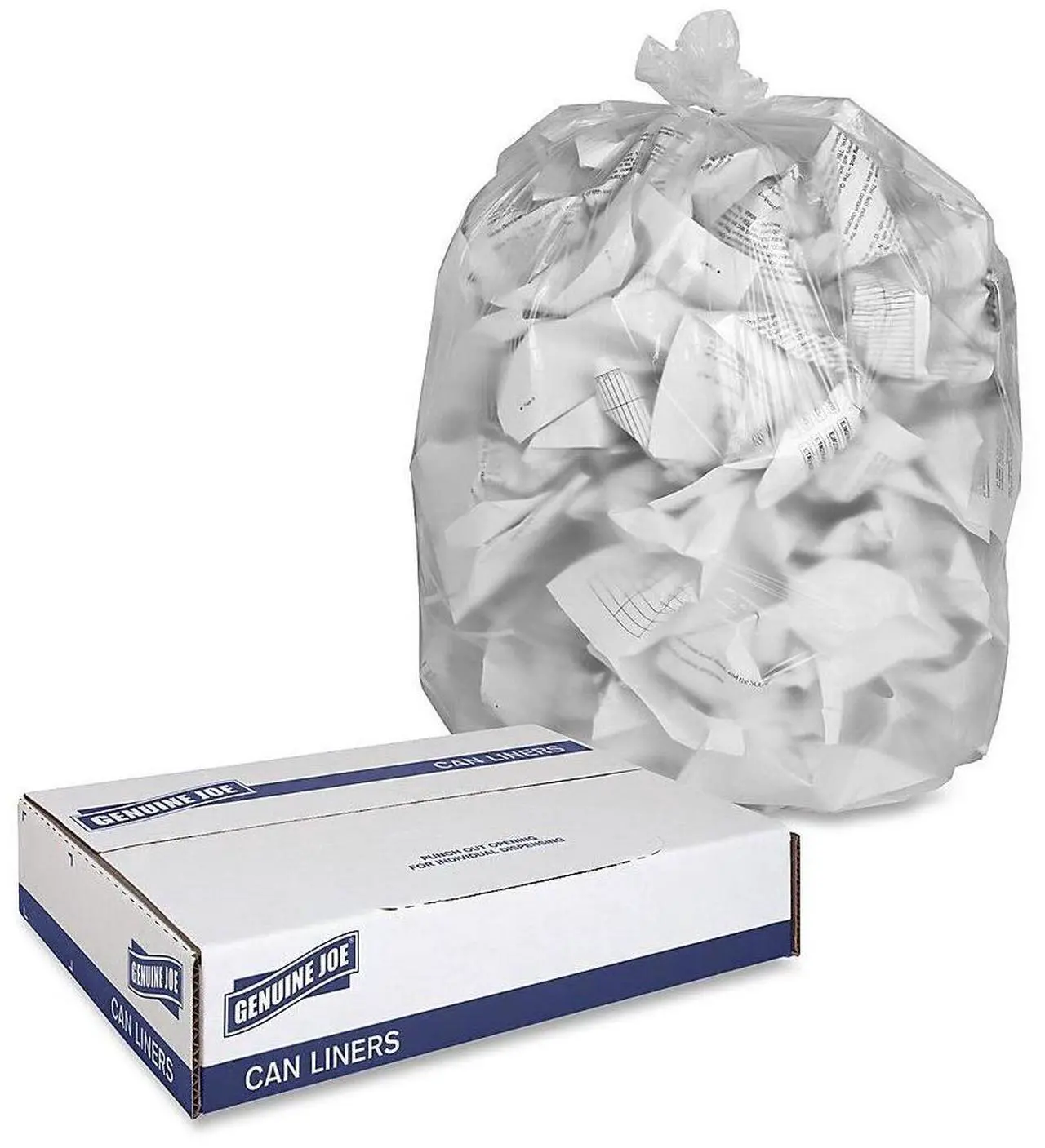Alt view image 10 of 15 - Genuine Joe High Density Can Liners 31-33 Gal 33"X40" 500/CT CL 01757